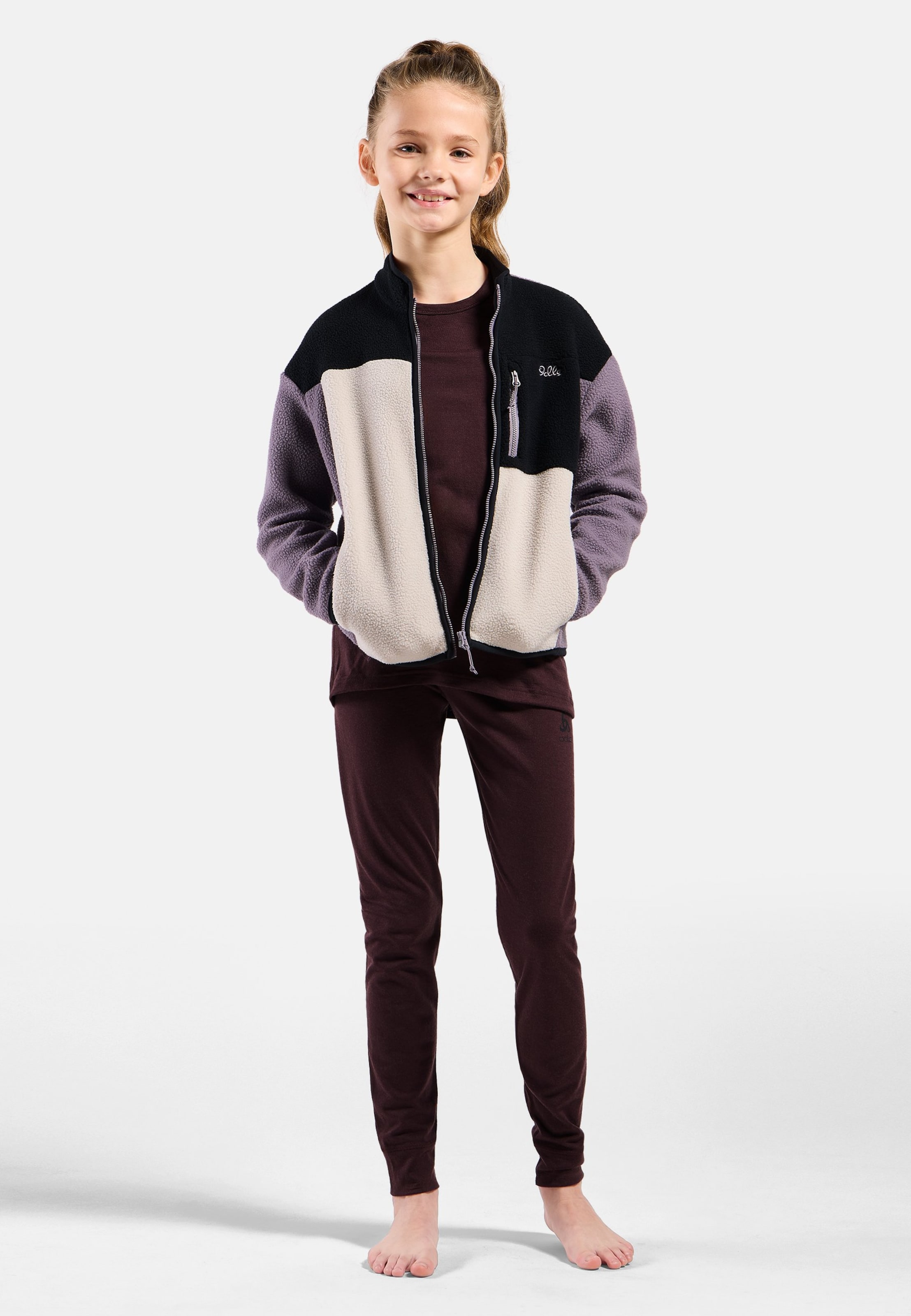 Odlo Natural Merino 200 Base layer Set für Kinder, 152, maron