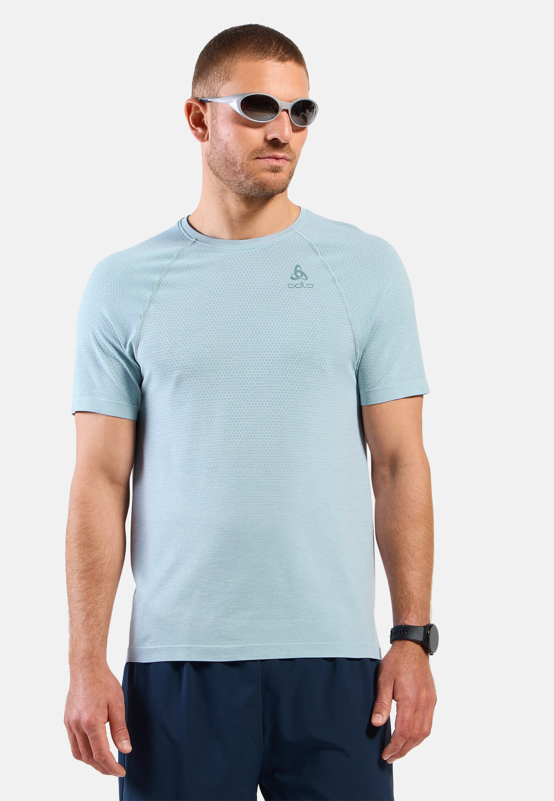 Odlo Essential Seamless Lauf-T-Shirt für Herren - Training, Running - blau, XL