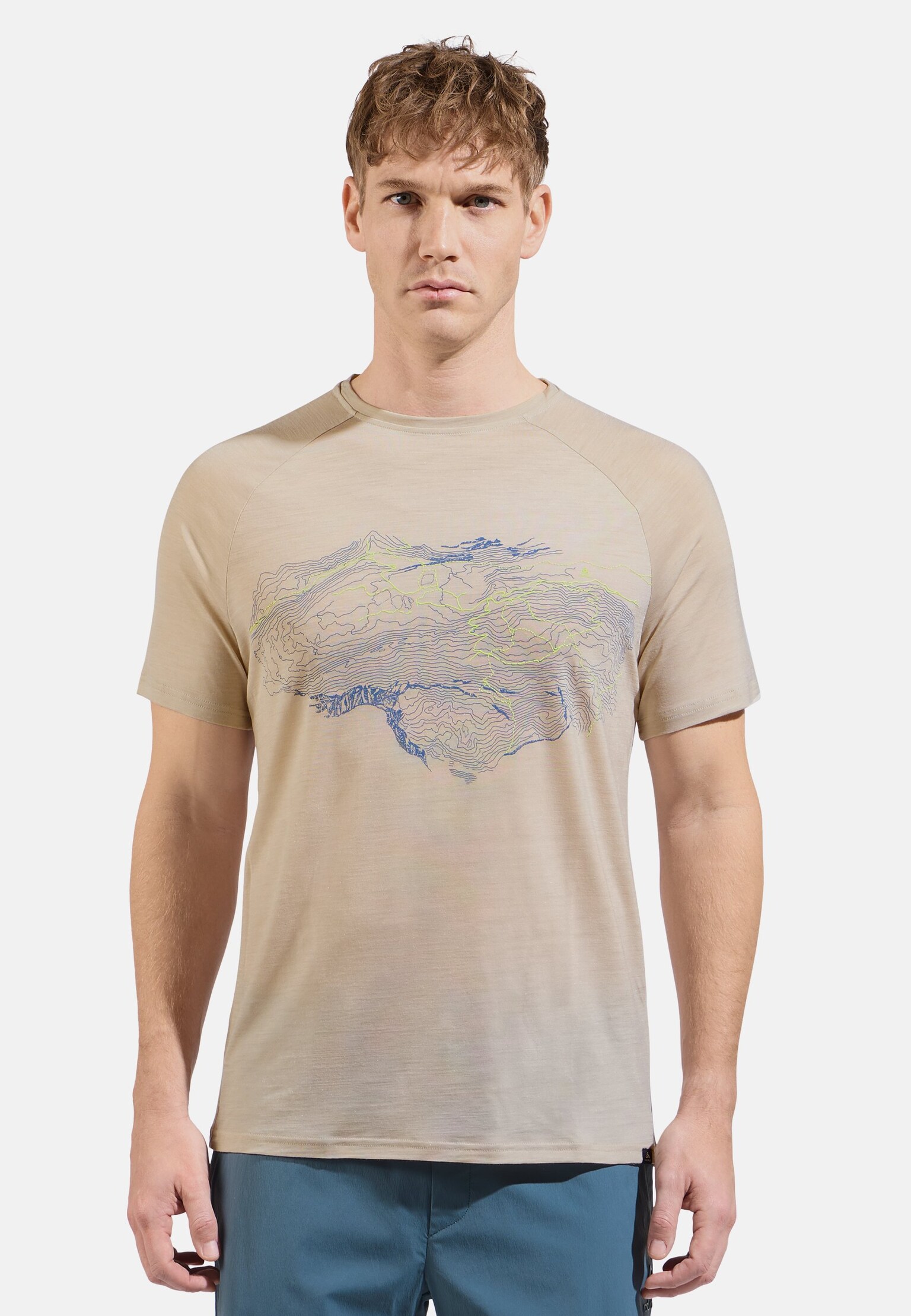 T-shirt à motif topographique Ascent Performance Wool 130