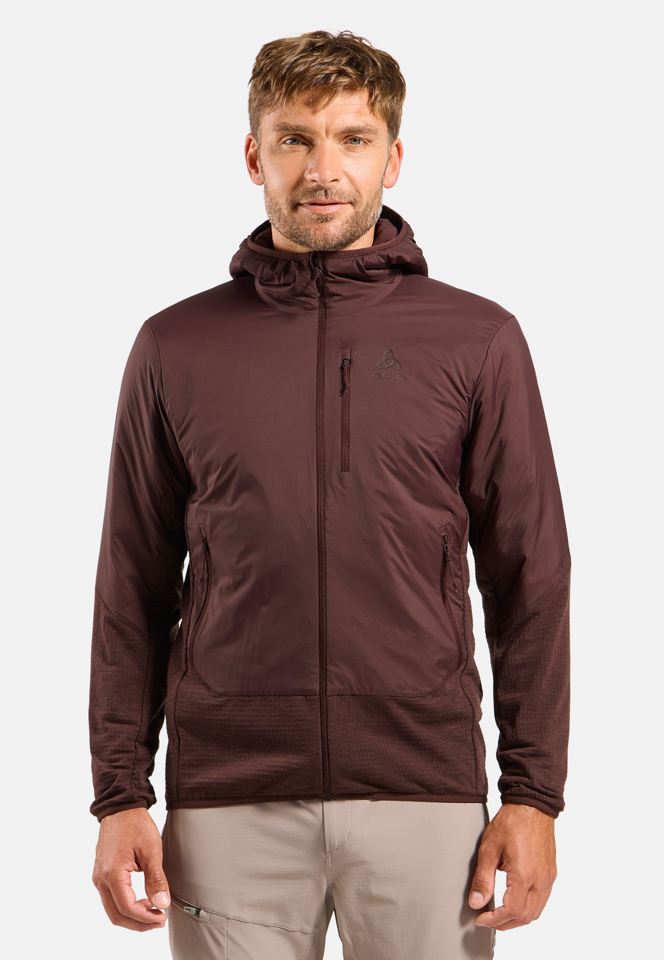 Odlo Ascent Hybrid Isolationsjacke für Herren - Wandern - maron, L