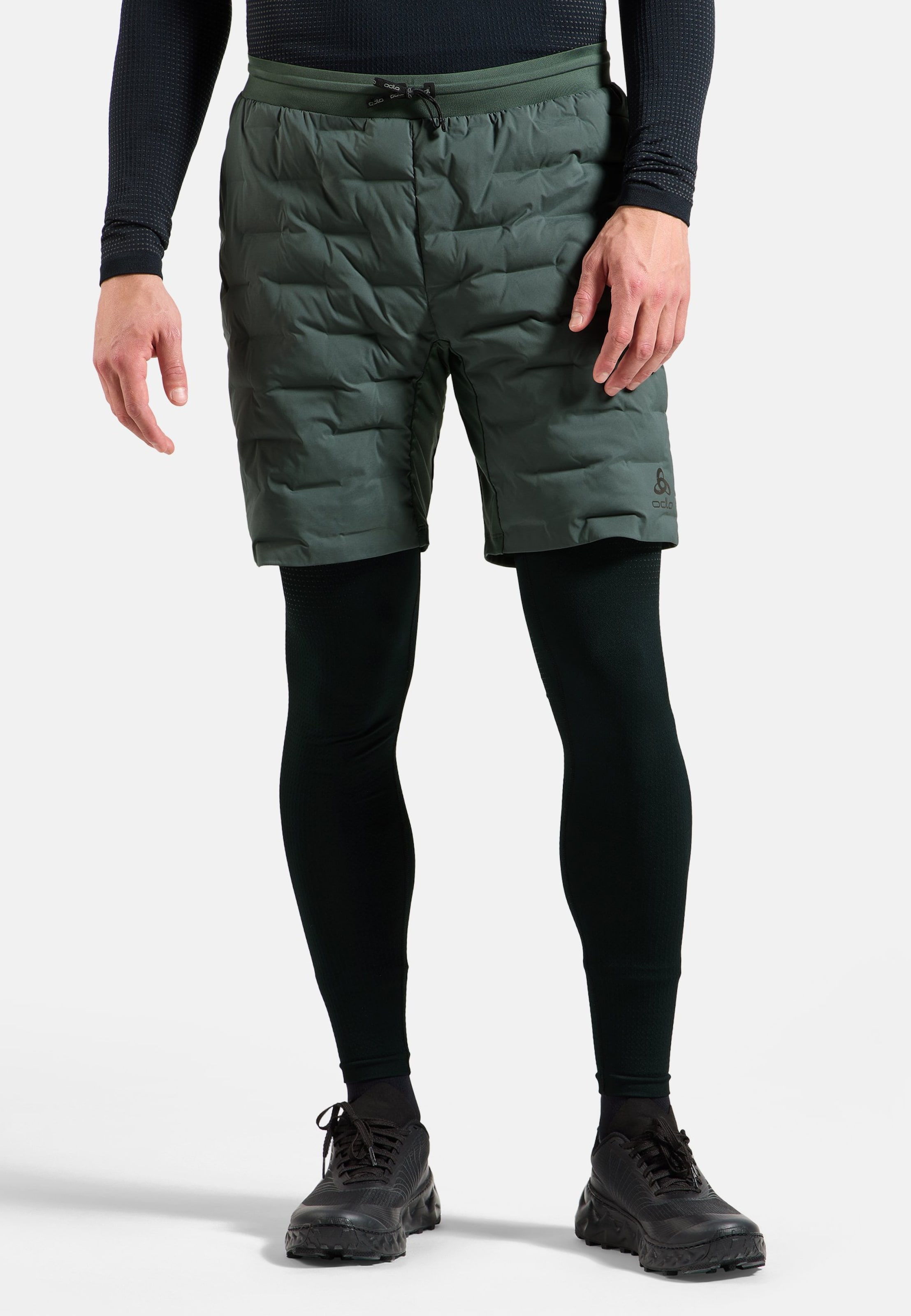 Odlo Zeroweight Insulator Laufshorts für Herren - Skilanglauf, Running - grün, S