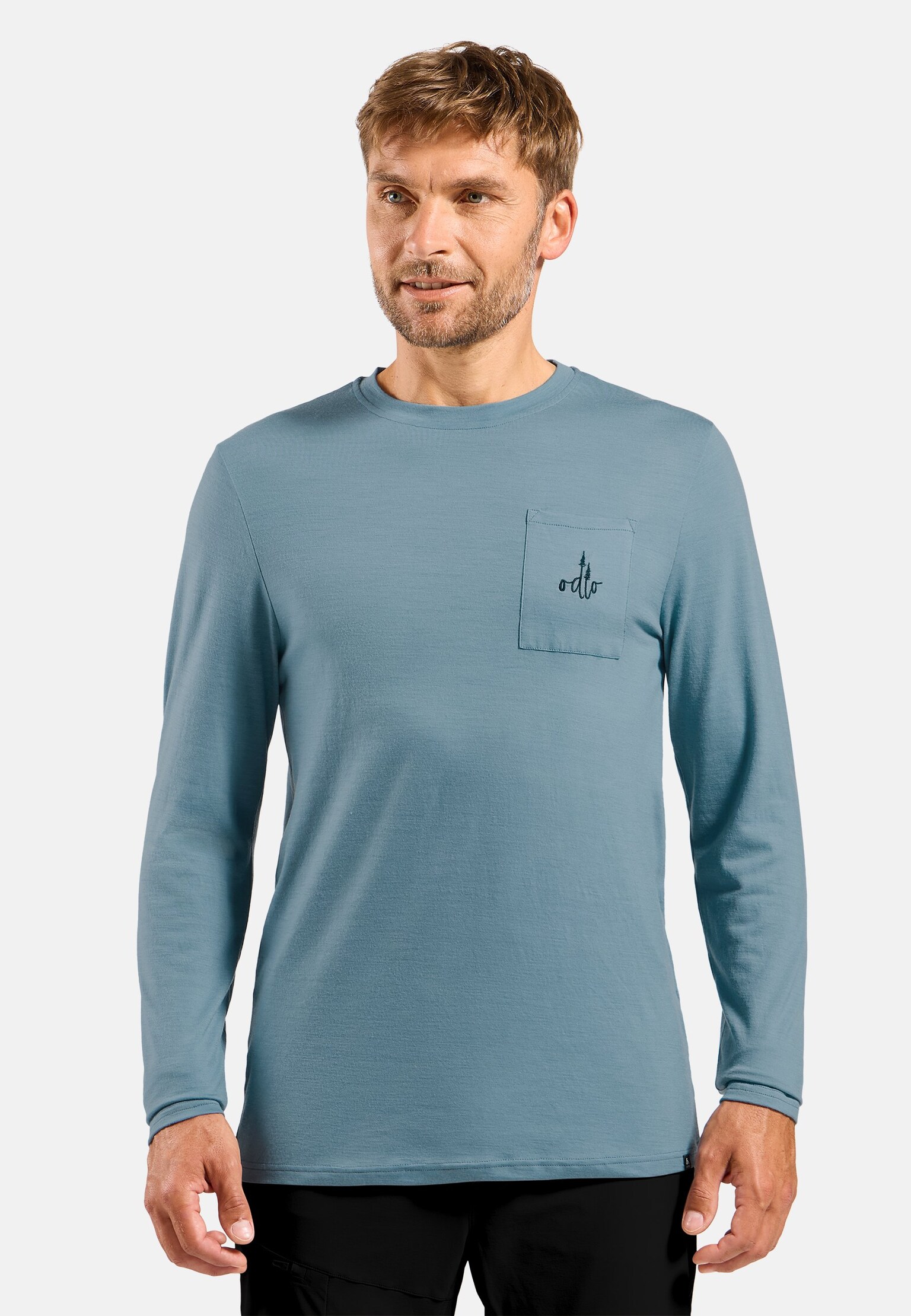 Ascent merino 200 longsleeve met borstzak
