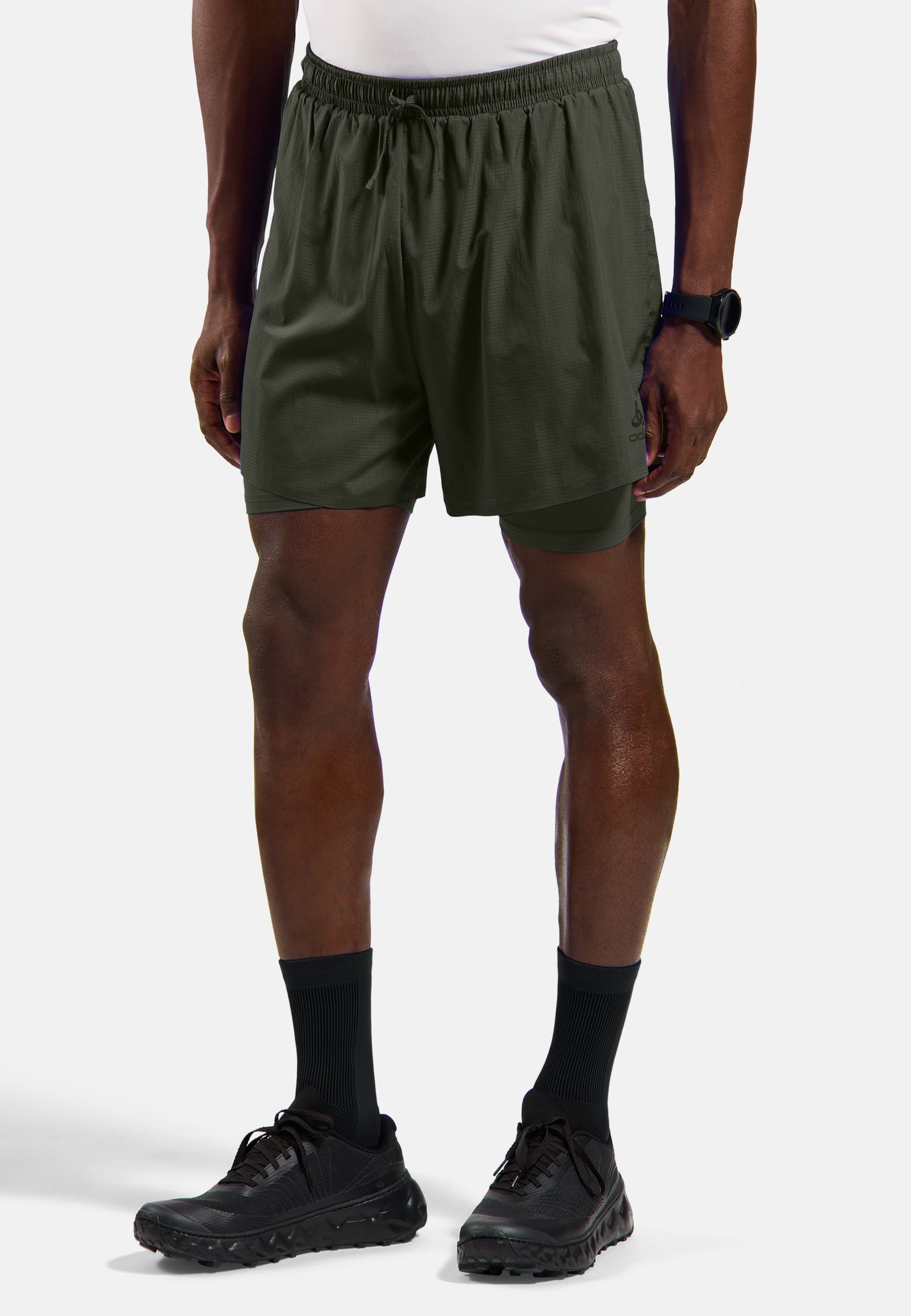 Odlo Zeroweight 5 Inch 2-In-1 Laufshorts für Herren - Training, Running - grün, S