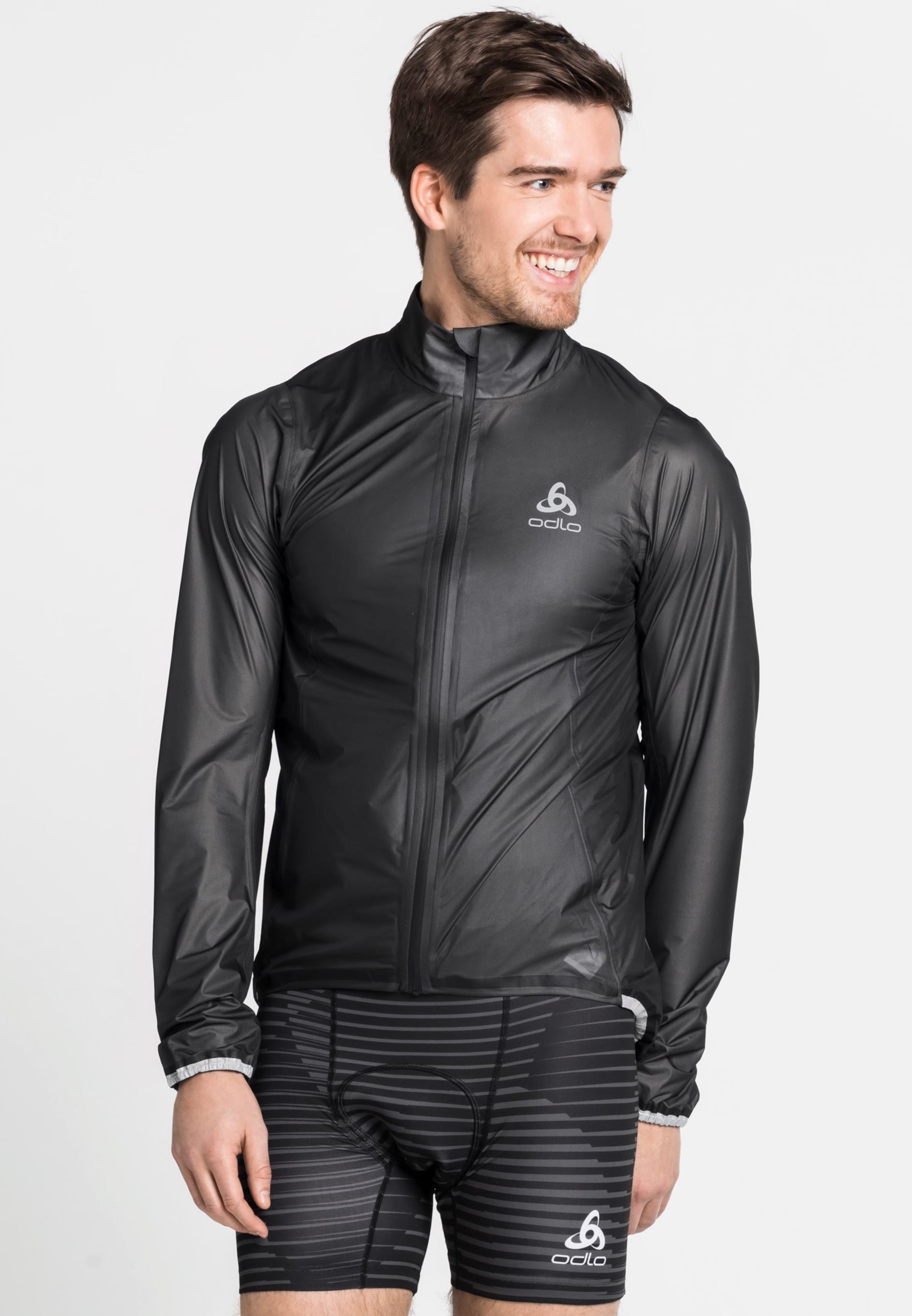 Odlo Wasserdichte Zeroweight DD Radjacke für Herren, S, schwarz