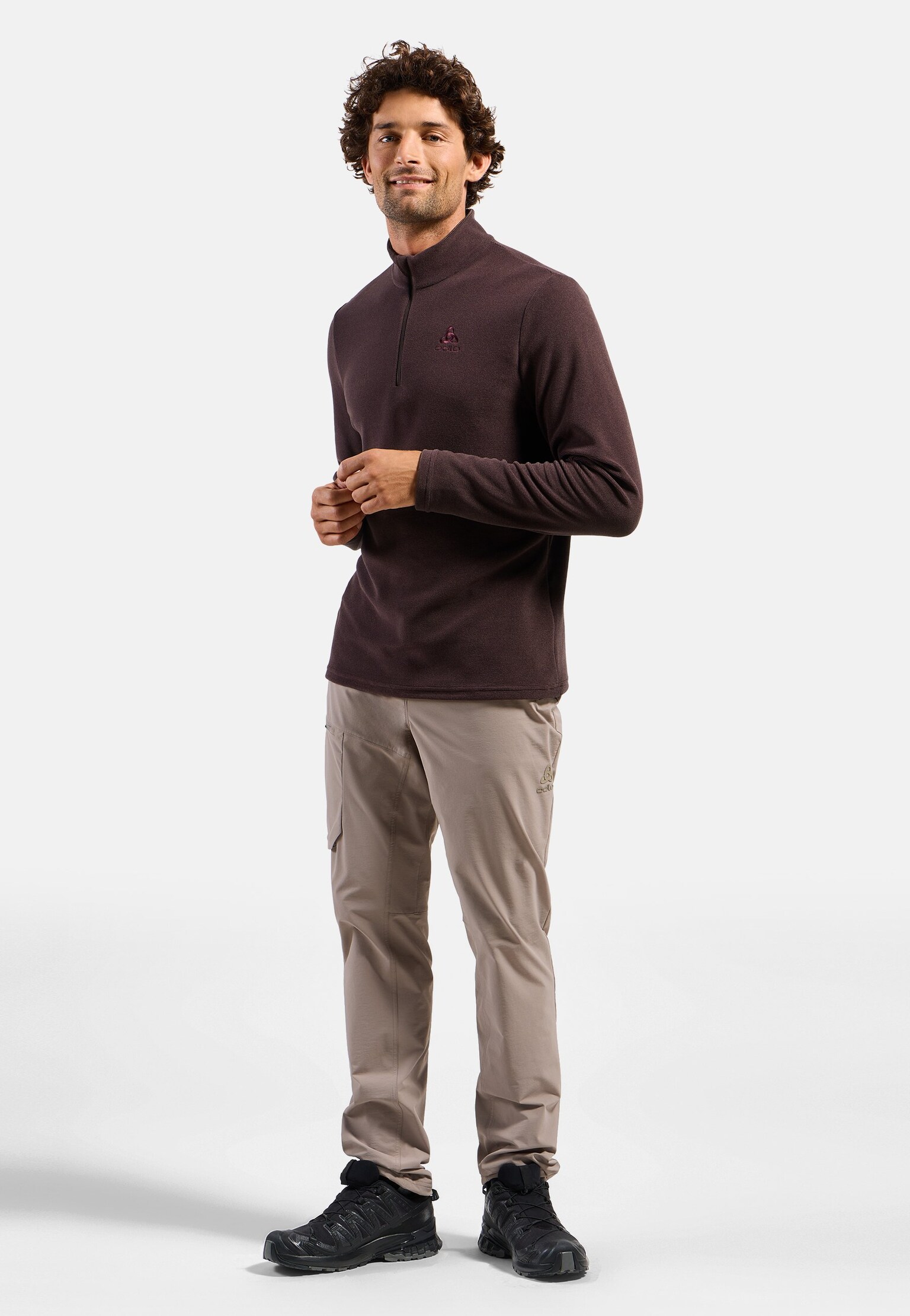 Roy-tussenlaagtop met 1/2-rits voor heren