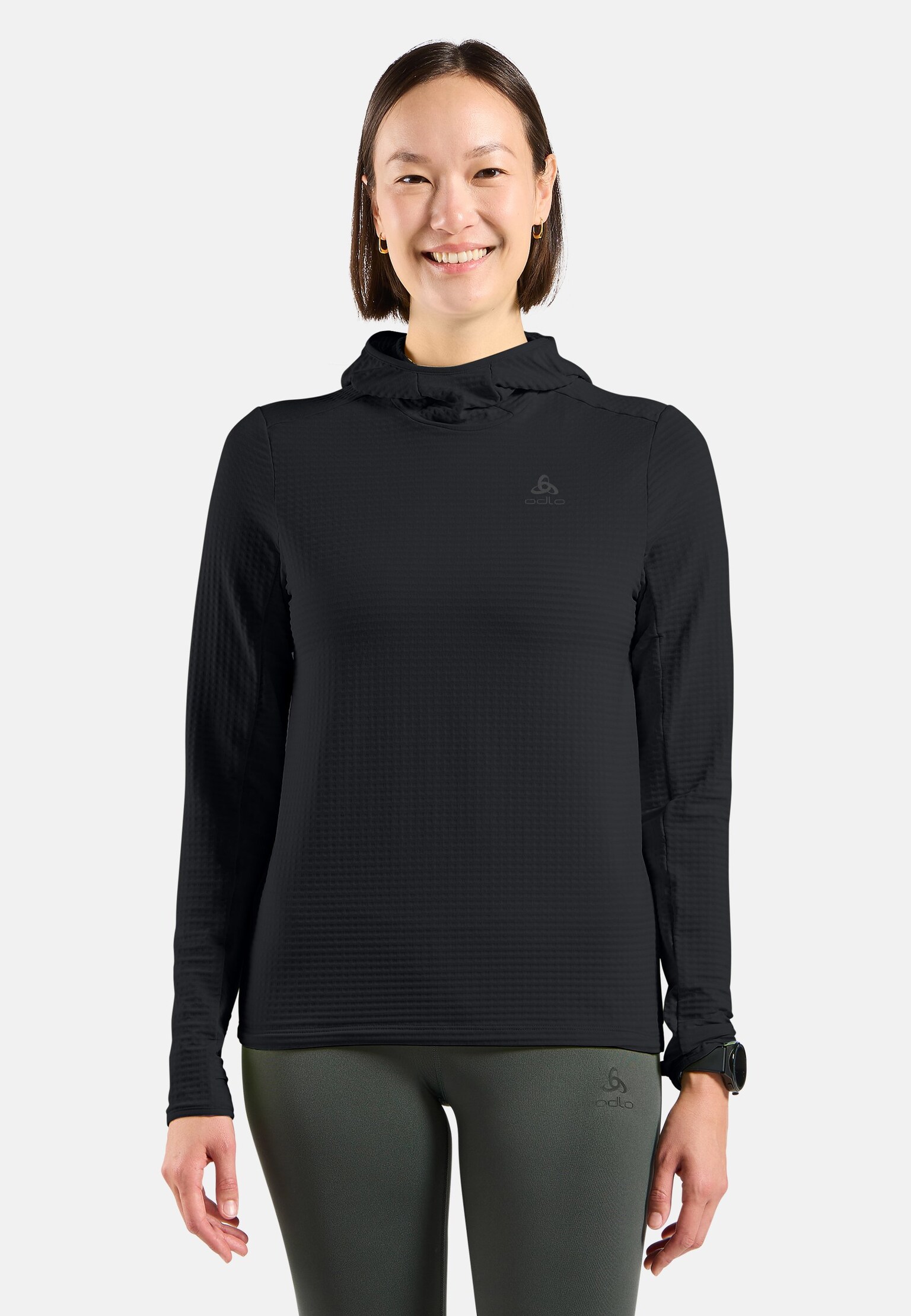 The Essentials Thermal hooded running mid layer
