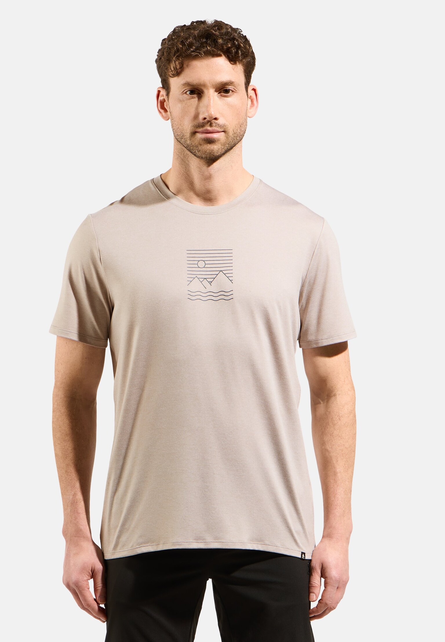 Ascent sun sea mountains t-shirt