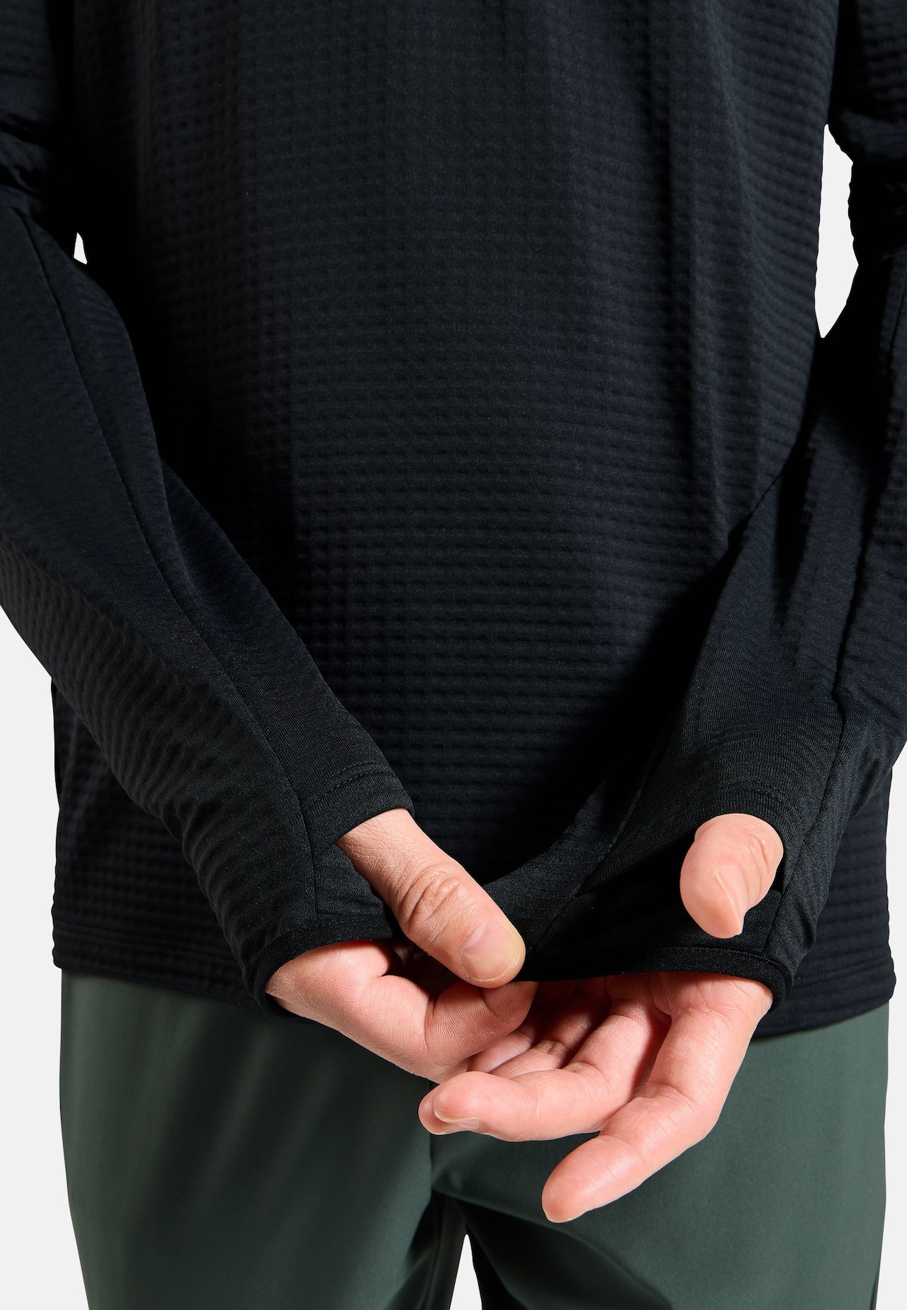 Felpa da running Essential Thermal a mezza zip