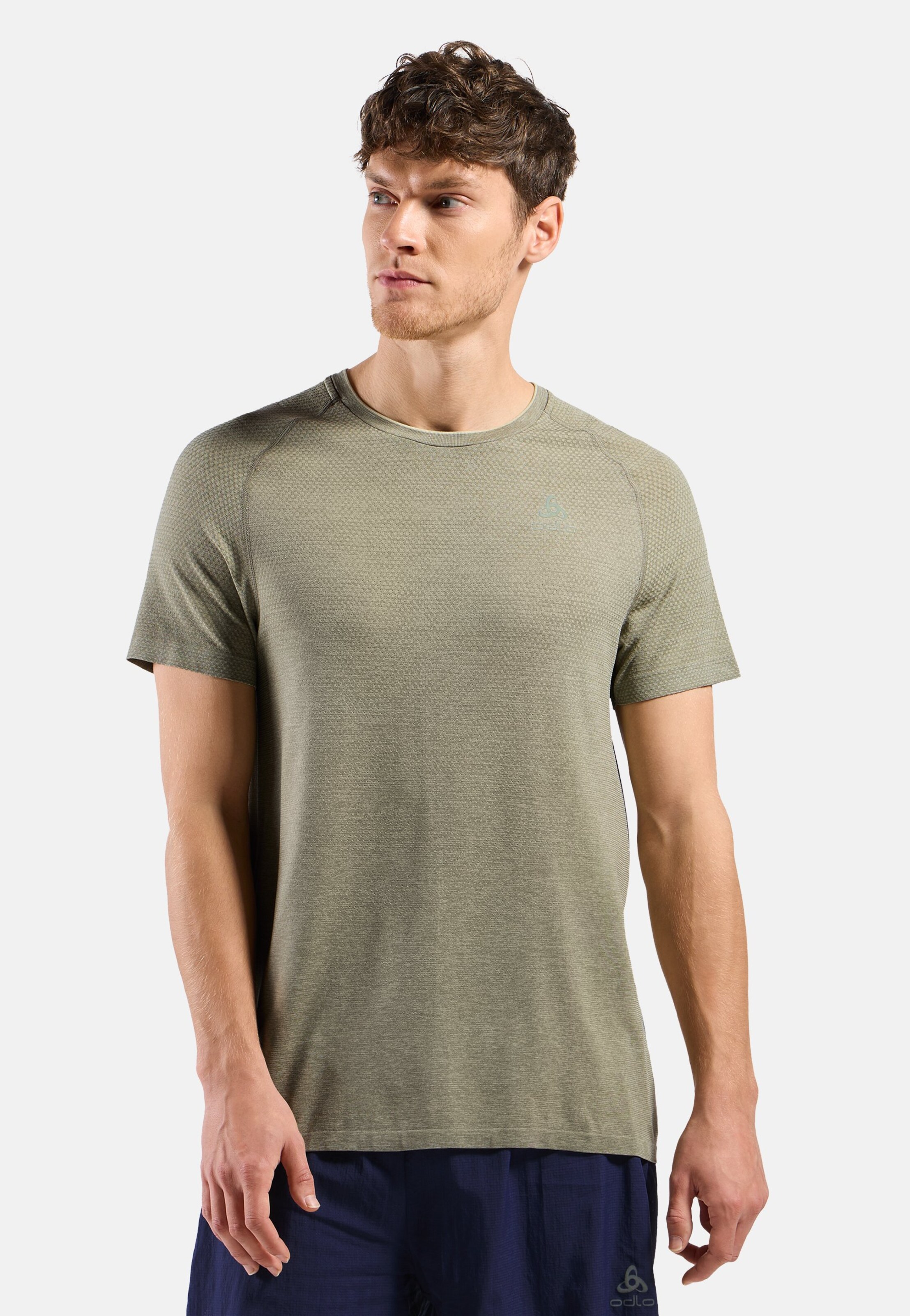 Odlo Essential Seamless Lauf-T-Shirt für Herren - Training, Running - grün, XXL