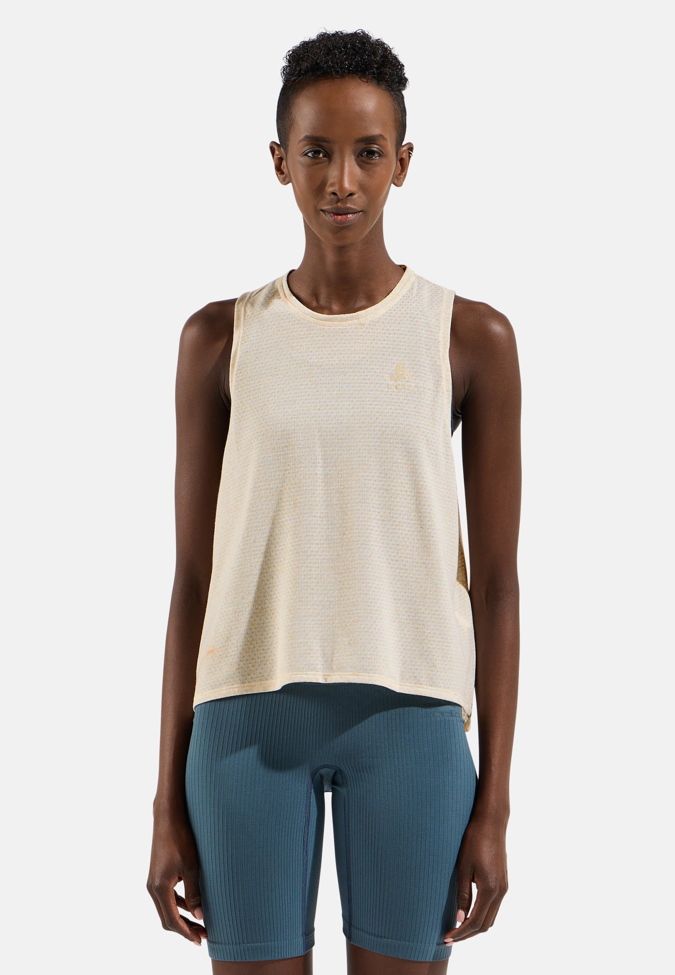 Odlo Active 365 Linencool Tanktop mit Rundhalsausschnitt für Damen, L, beige