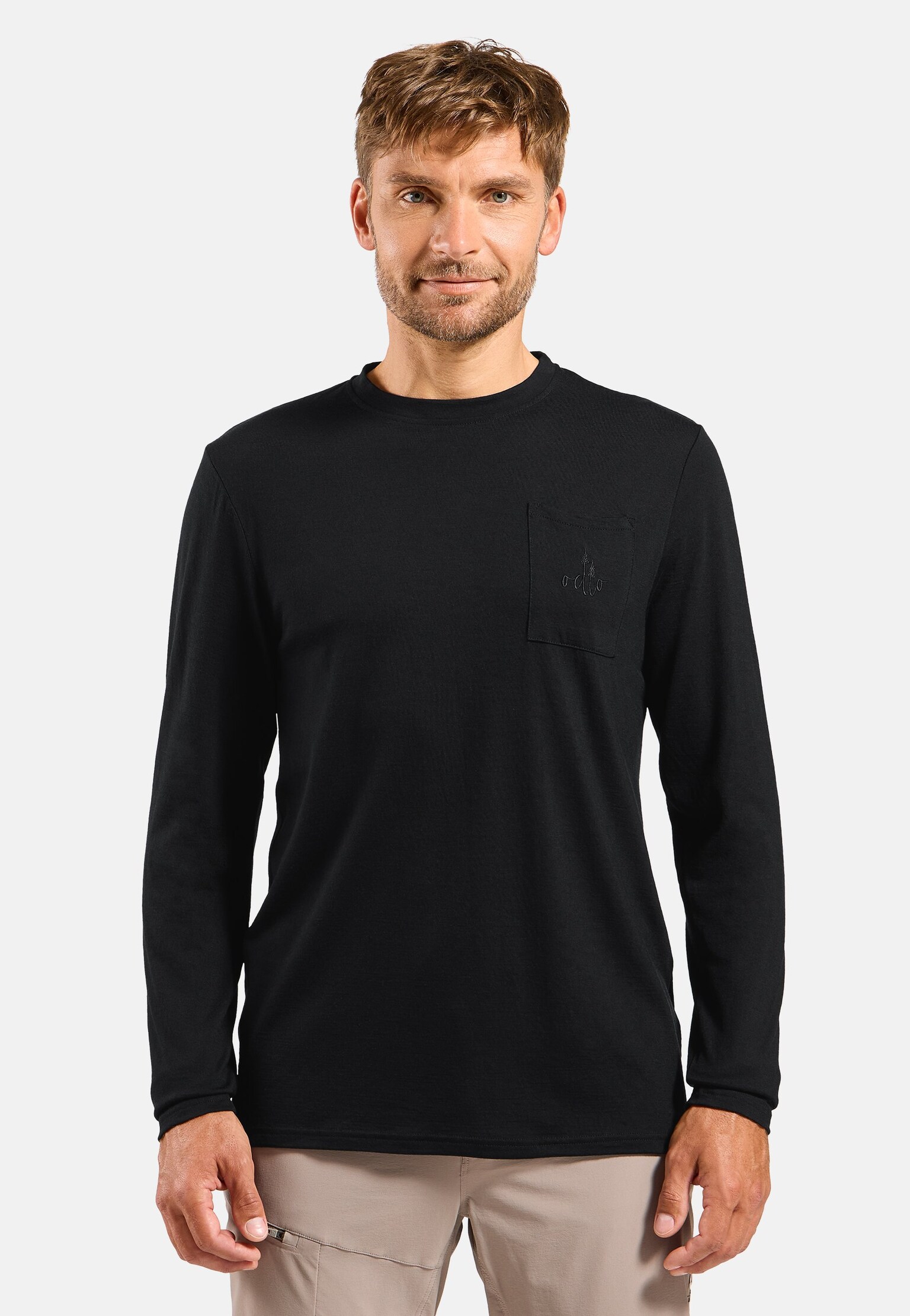 Ascent merino 200 longsleeve met borstzak