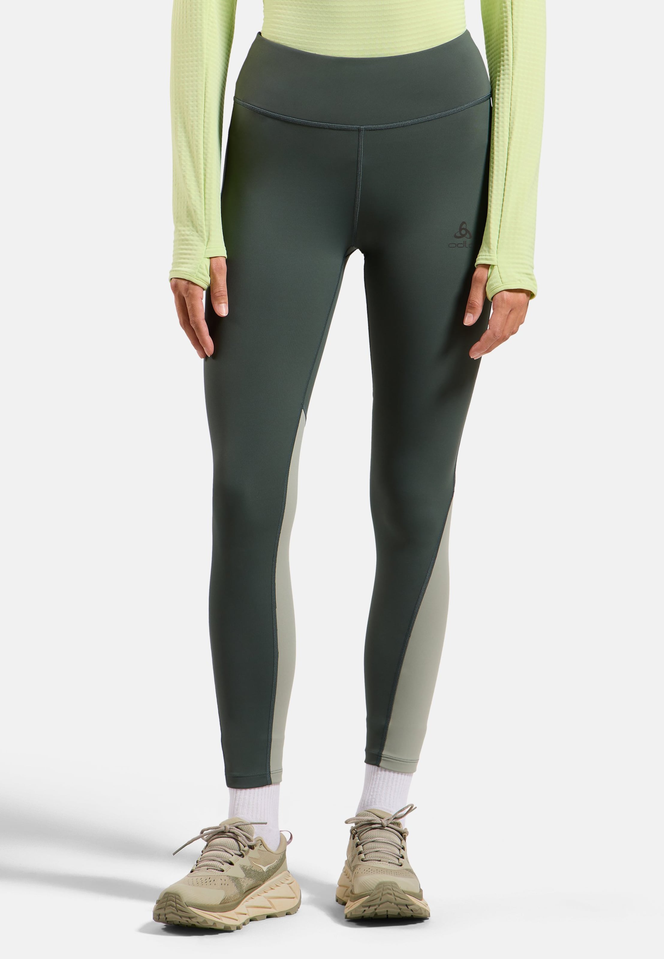 Odlo Essential Thermal Lauftights für Damen - Running - grün, S