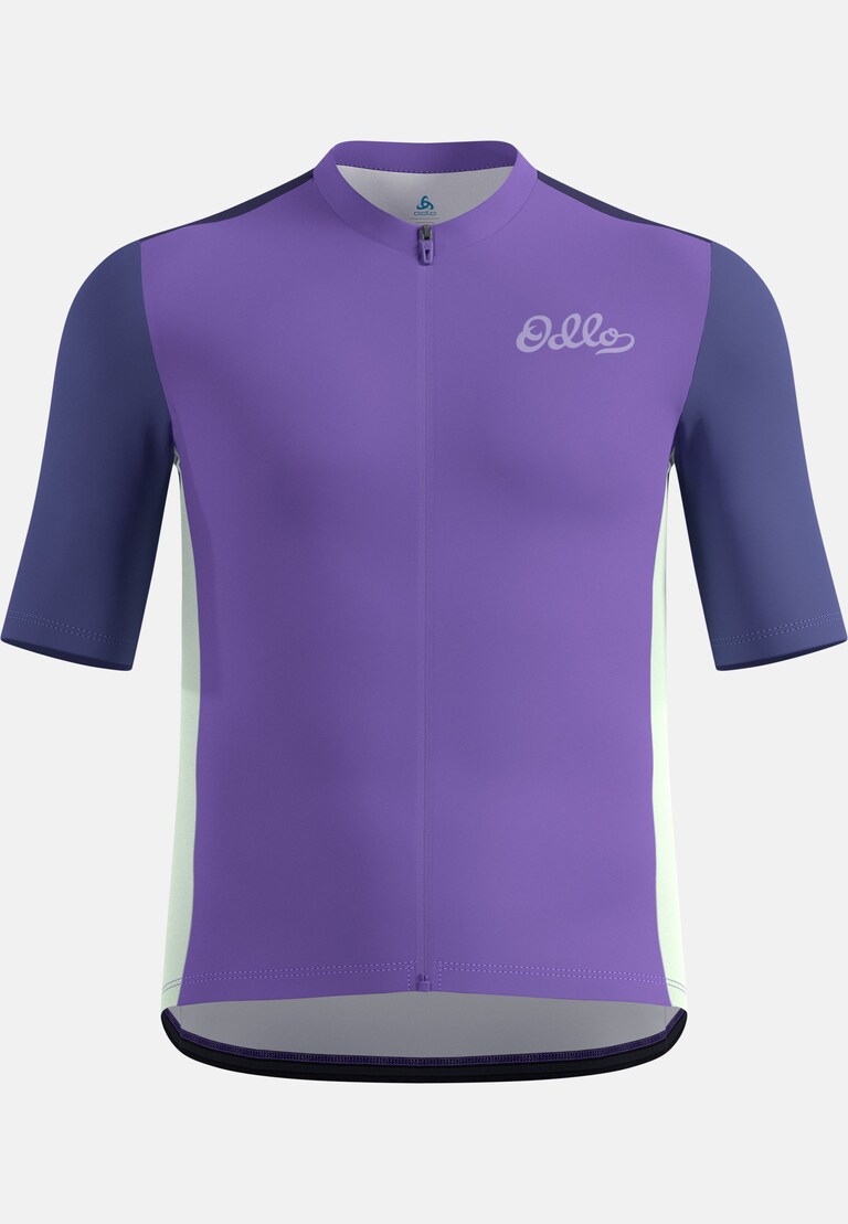 The Essentials heritage print full-zip cycling jersey