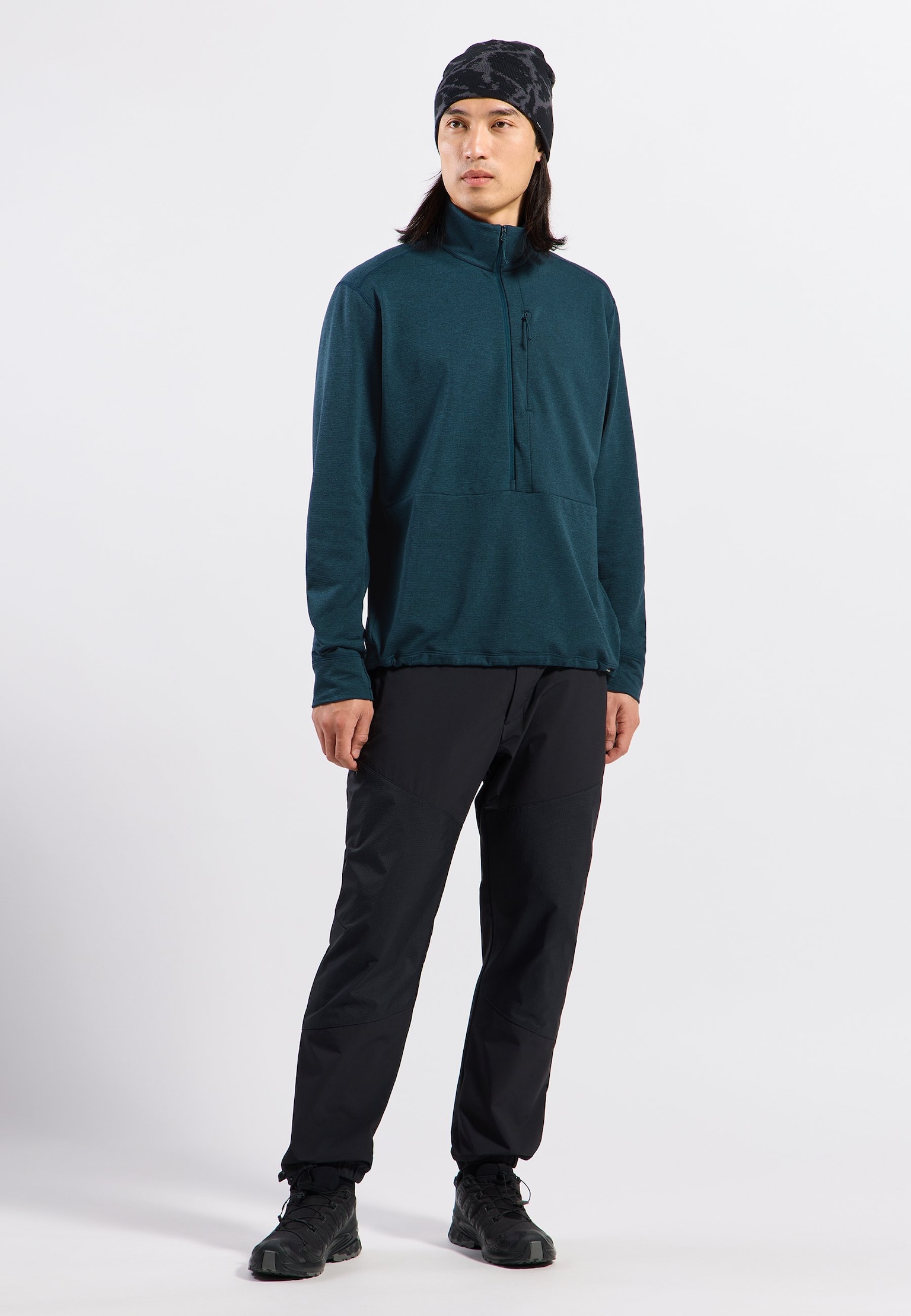 Haut demi-zip Grid Fleece