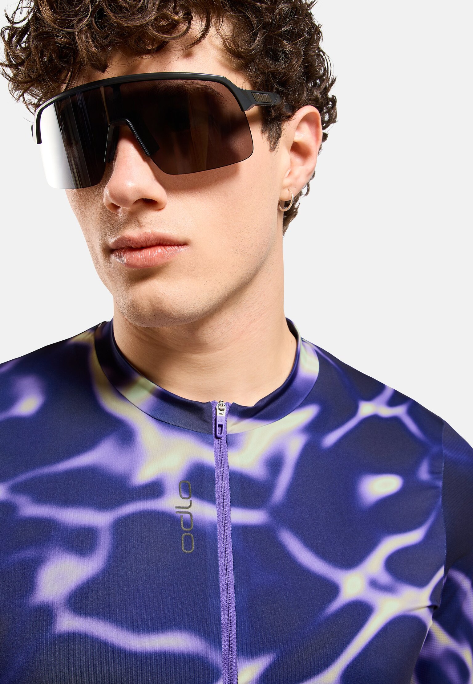 Maglia da ciclismo a zip intera Zeroweight Pro Chill-Tec con stampa