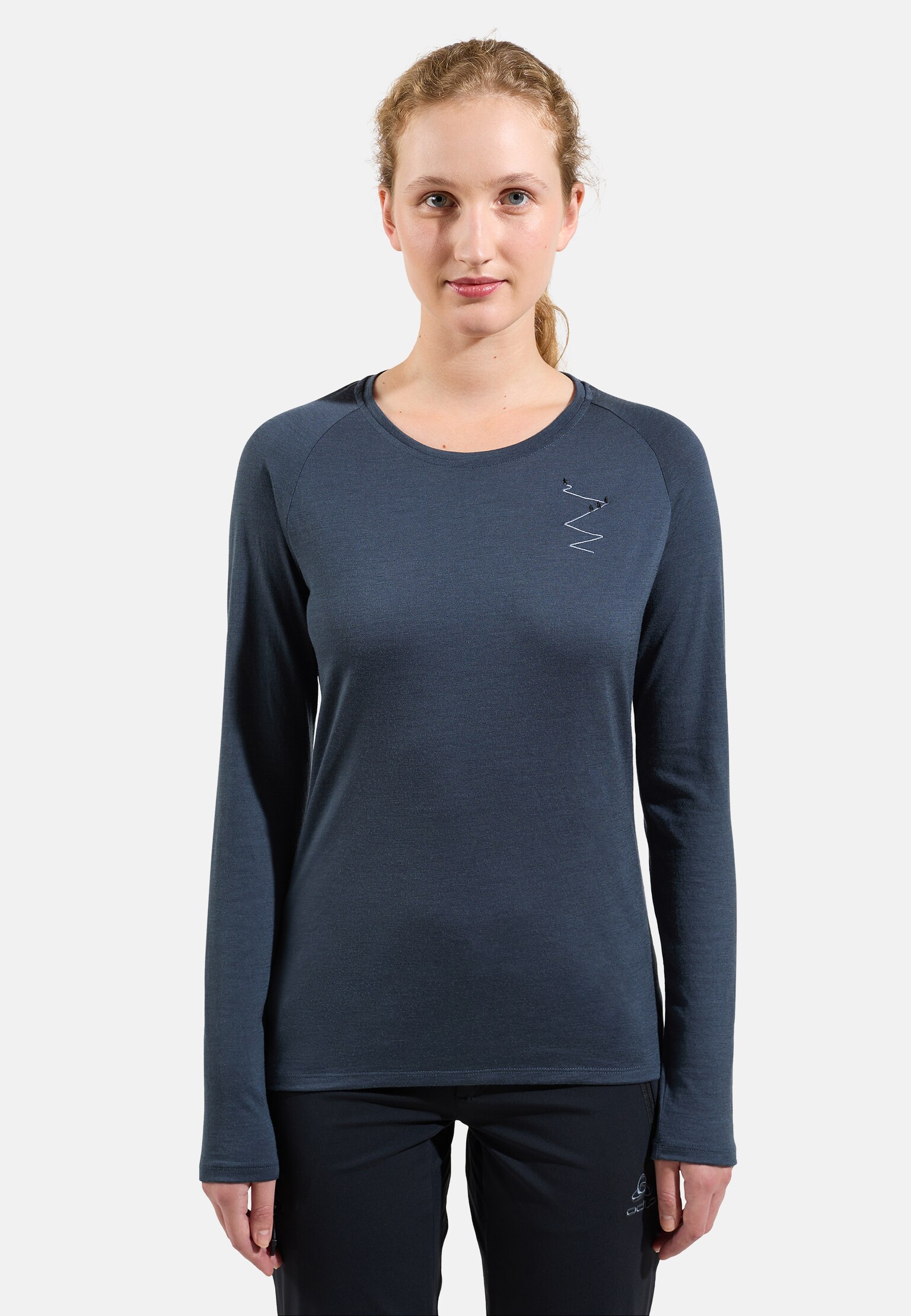 Ascent 365 Merino 200 Langarmshirt mit Spuren-Motiv