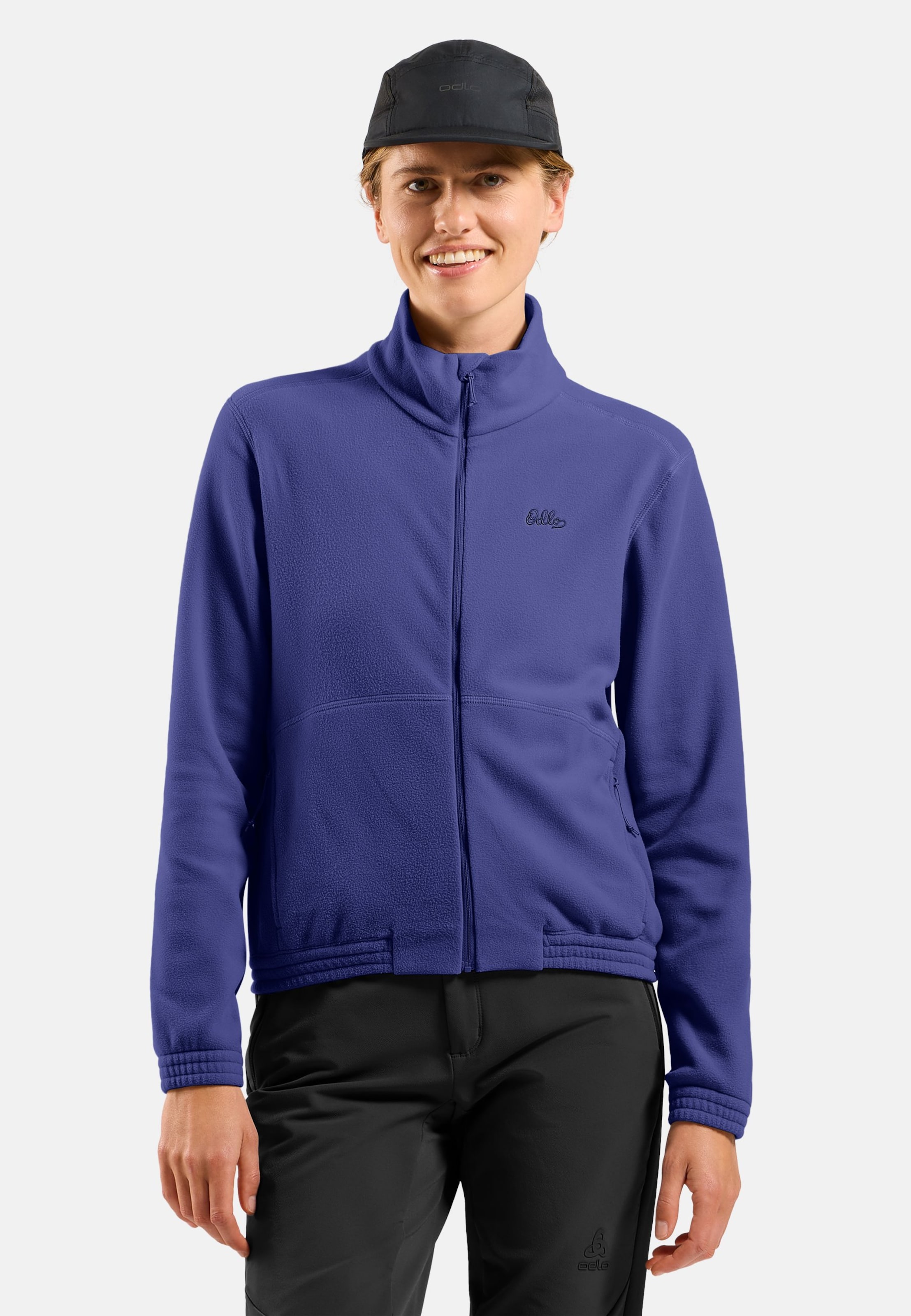 Odlo Klassische Essentials Multisport Fleecejacke mit Reissverschluss für Damen, L, lila