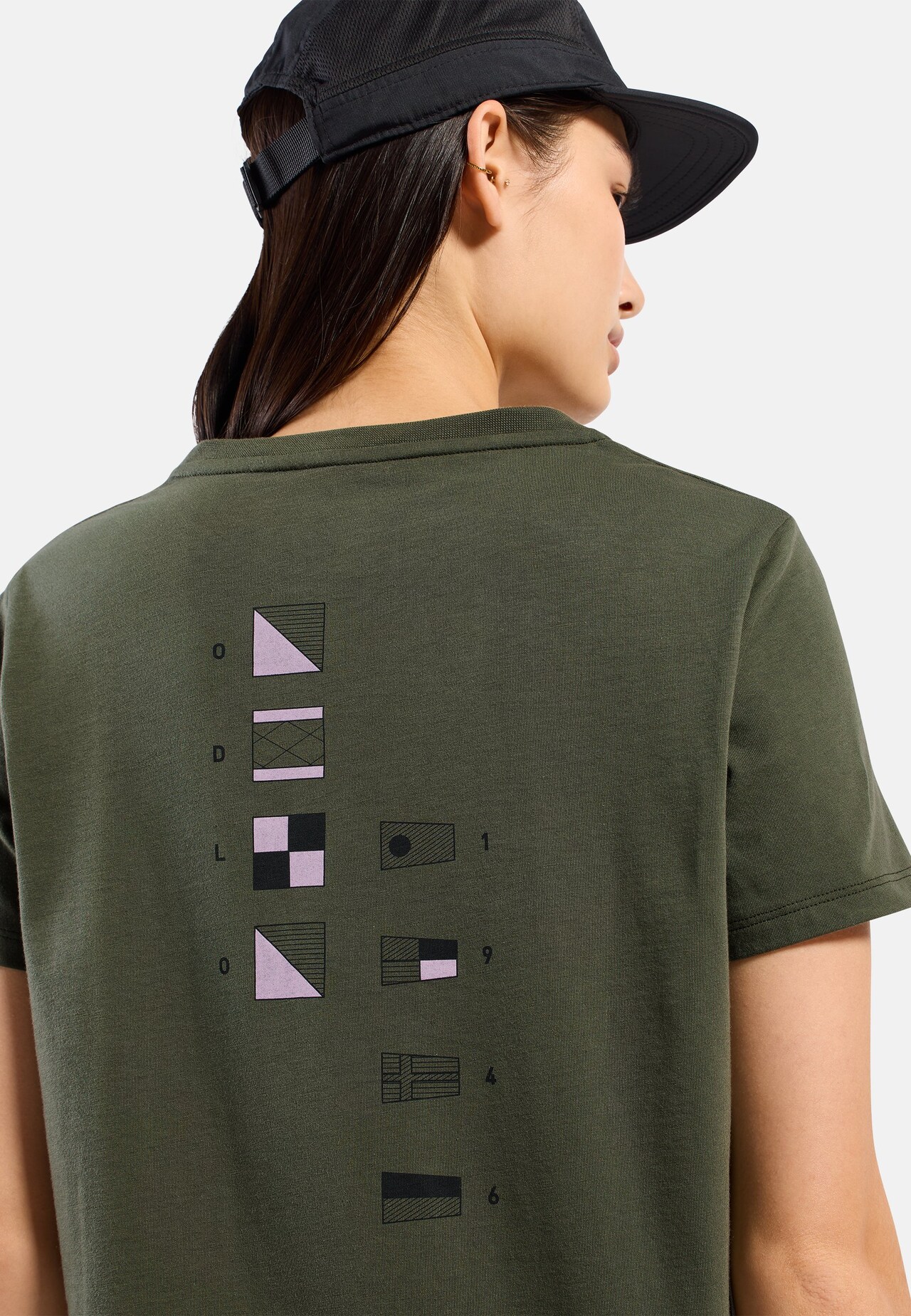 T-shirt Odlo Flags in misto cotone