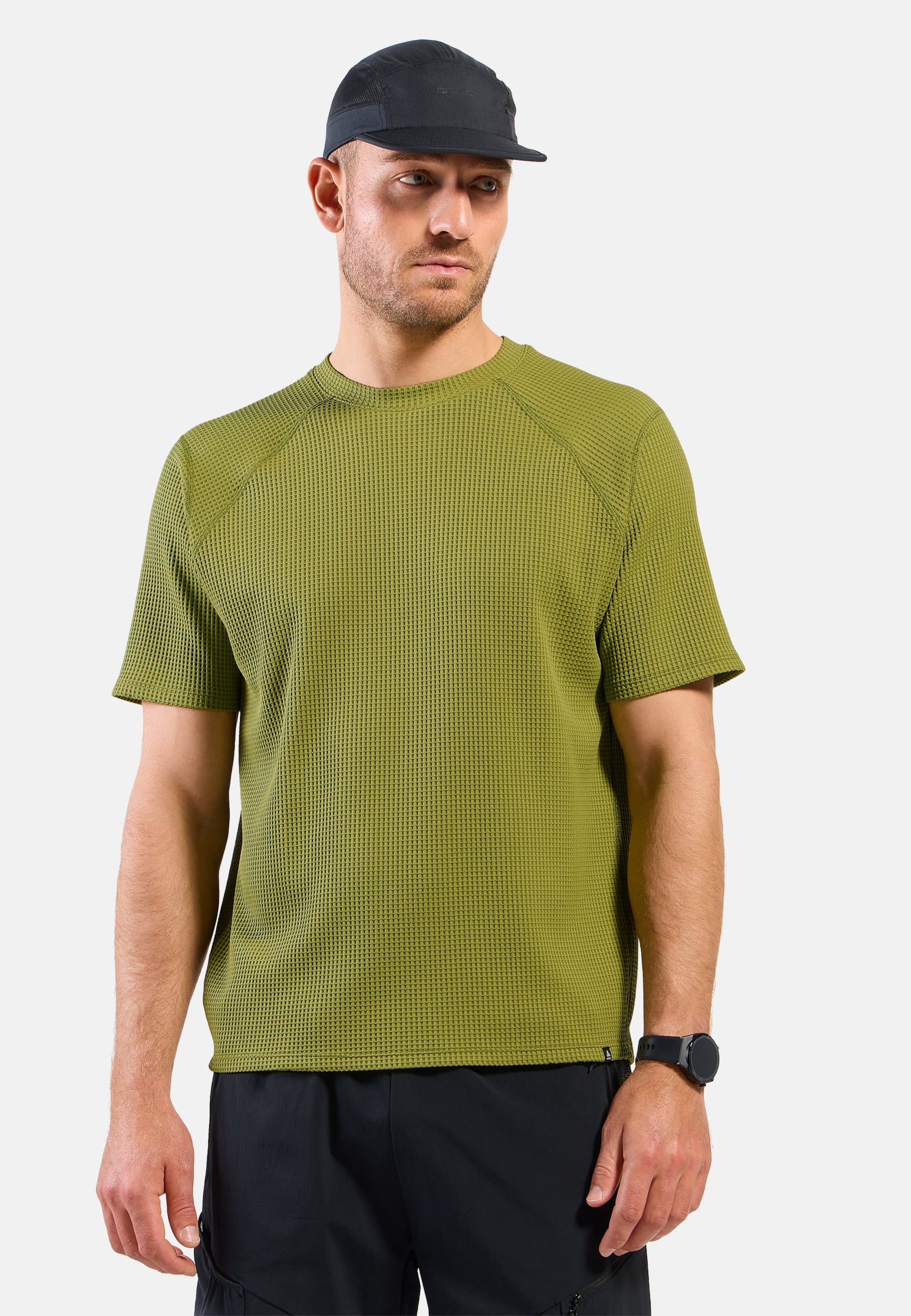 Odlo Cubic T-Shirt für Herren - Wandern, Casual Comfort - grün, M