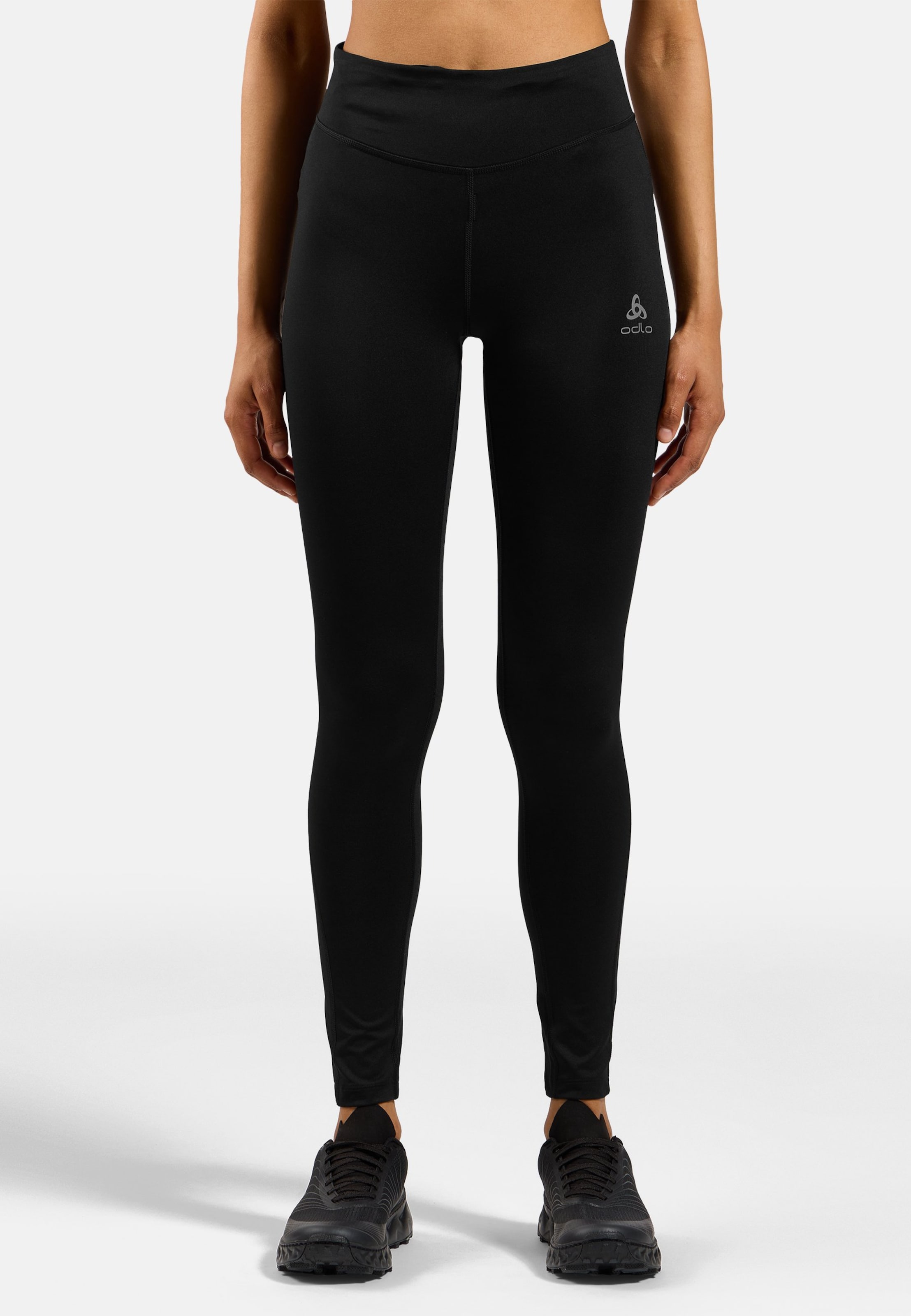 Odlo Essentials Lauftights mit Mesh-Einsätzen für Damen, XS, schwarz