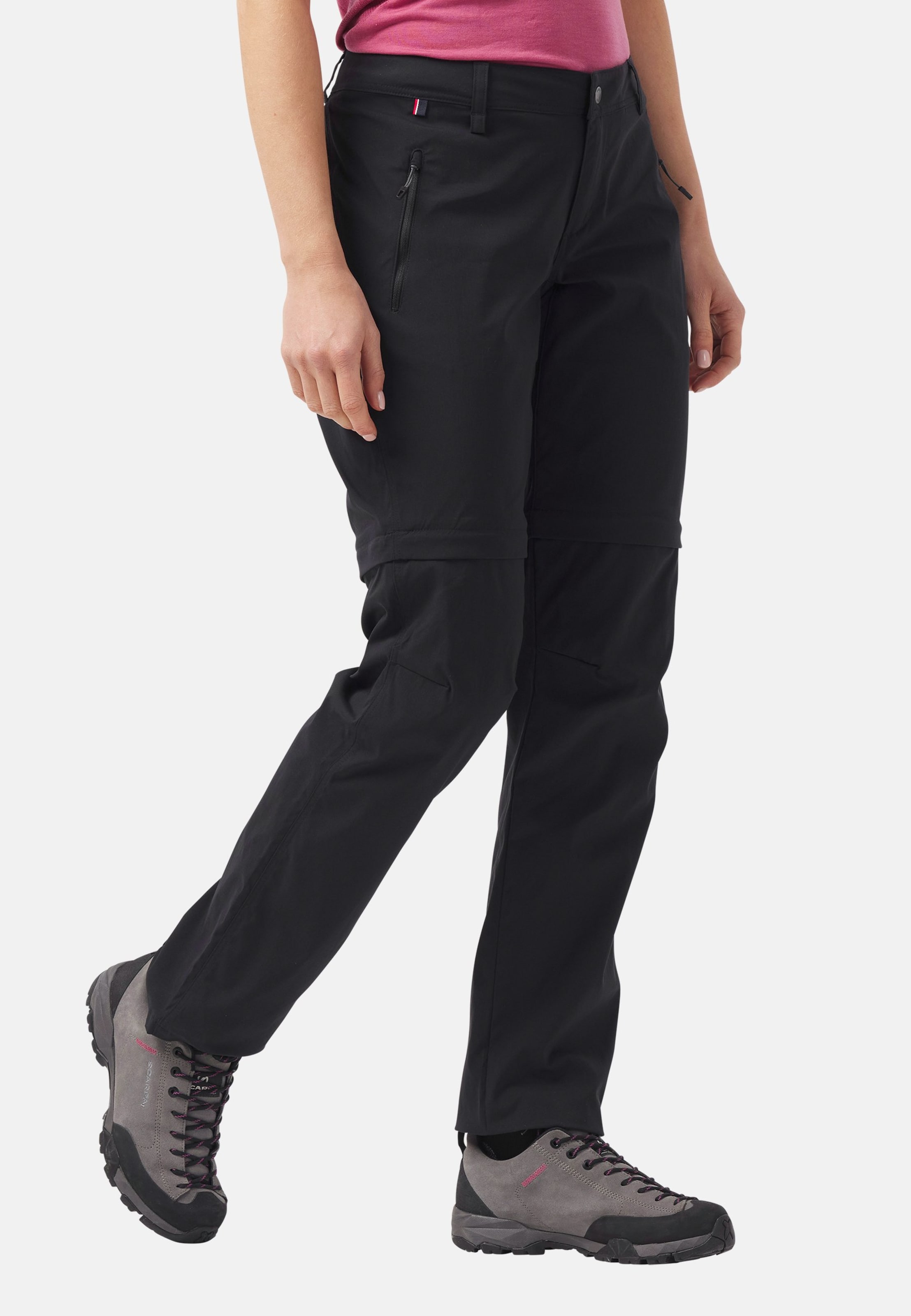 Odlo Wedgemount Zipp-off-Wanderhose für Damen - Wandern - schwarz, 36