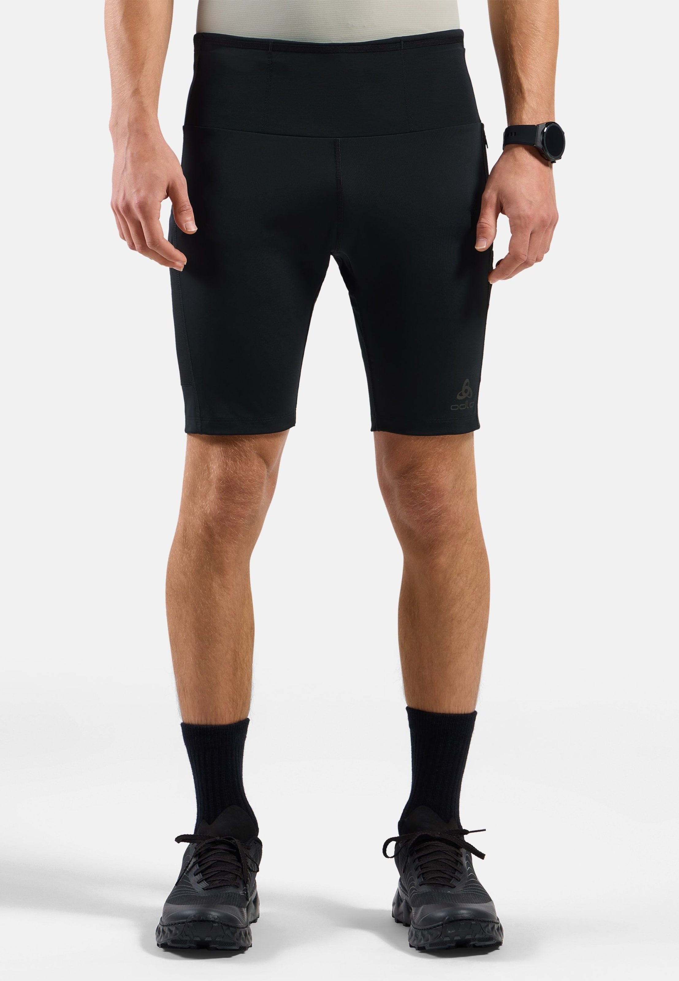 Odlo Kurze X-Alp Cargo-Trailrunning-Tights für Herren, XXL, schwarz