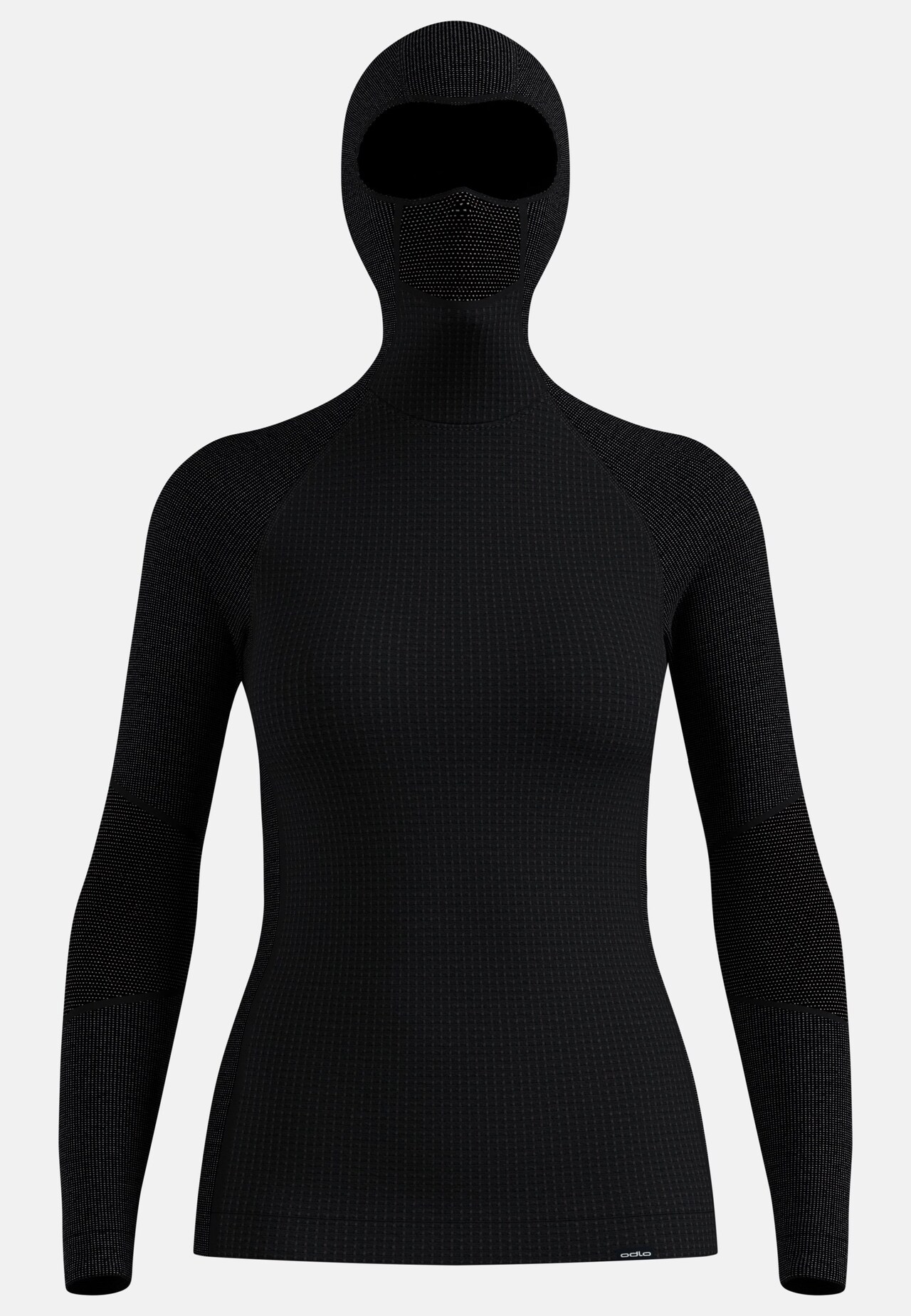 Seamless Performance Wool base layer top with facemask