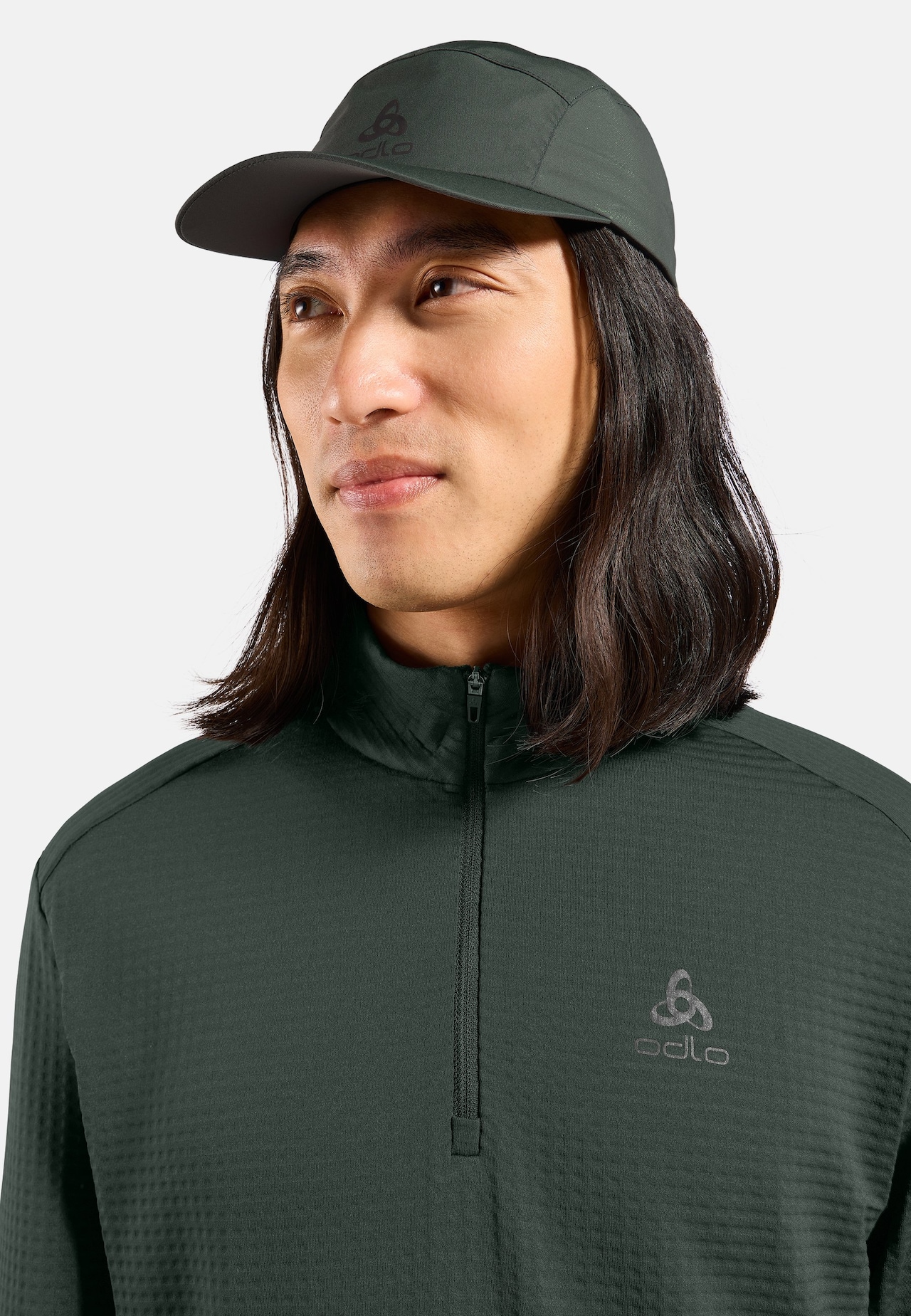 Felpa da running Essential Thermal a mezza zip