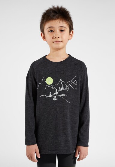 The WeAct kids' collection merino print Warm long sleeve t-shirt