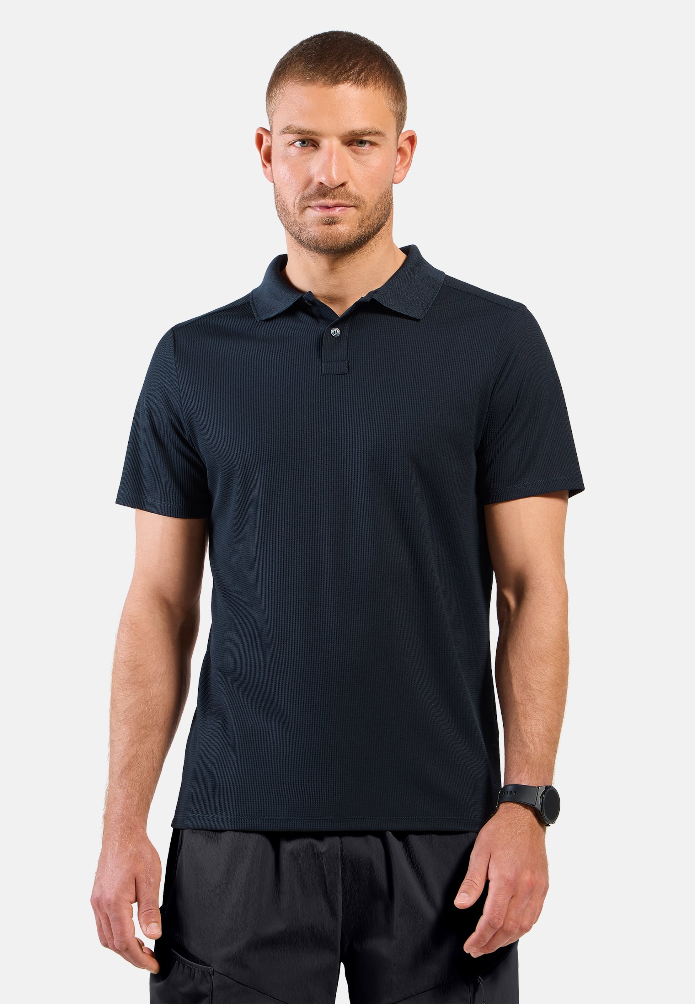 Odlo Cubic Light Poloshirt für Herren - Wandern, Casual Comfort - marineblau, M