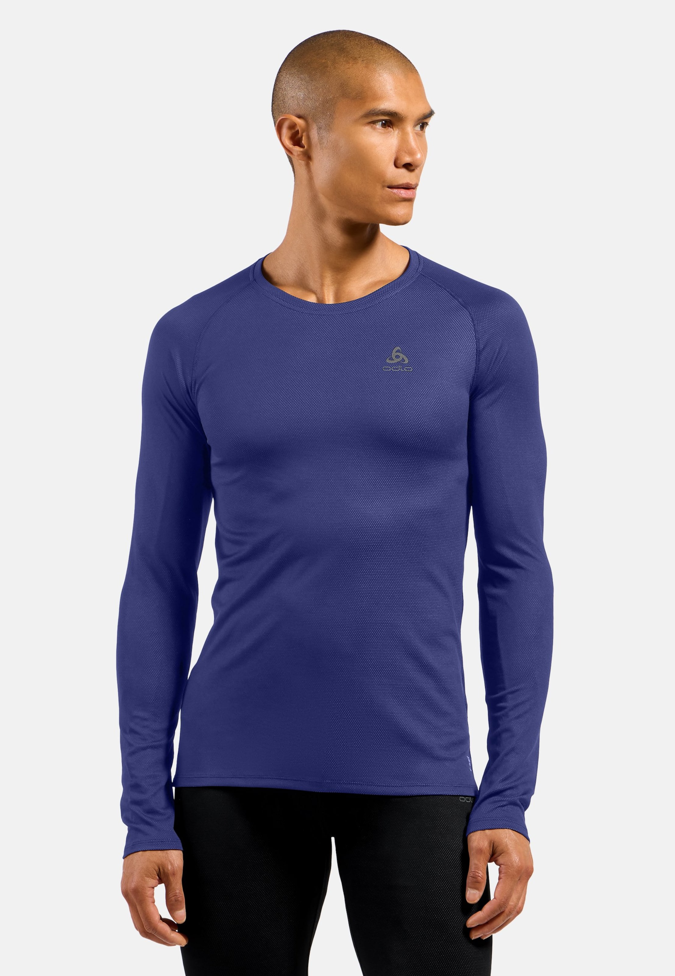 Odlo Active F-Dry Light Base Layer Langarmshirt für Herren, L, marineblau