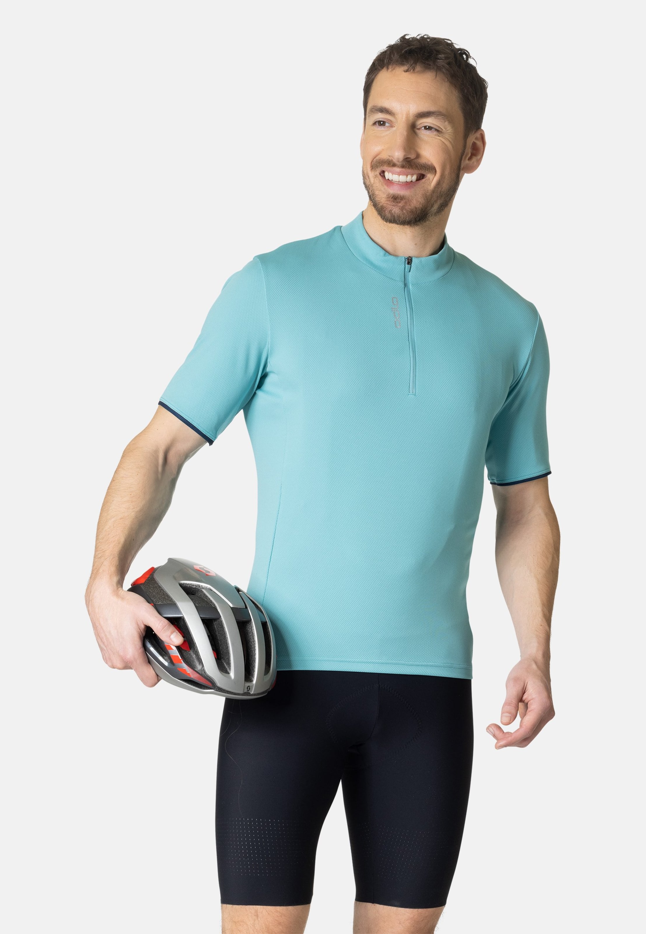 Odlo Essential Rad-Shirt Half-Zip für Herren - Radsport - blau, L