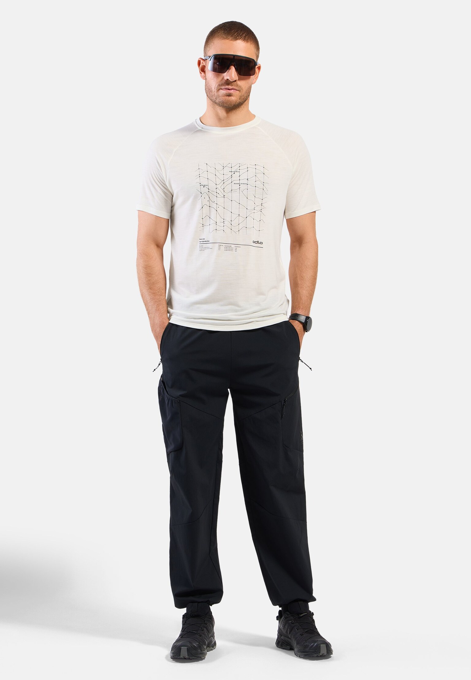 The Ascent Merino-blend hyper mapping t-shirt