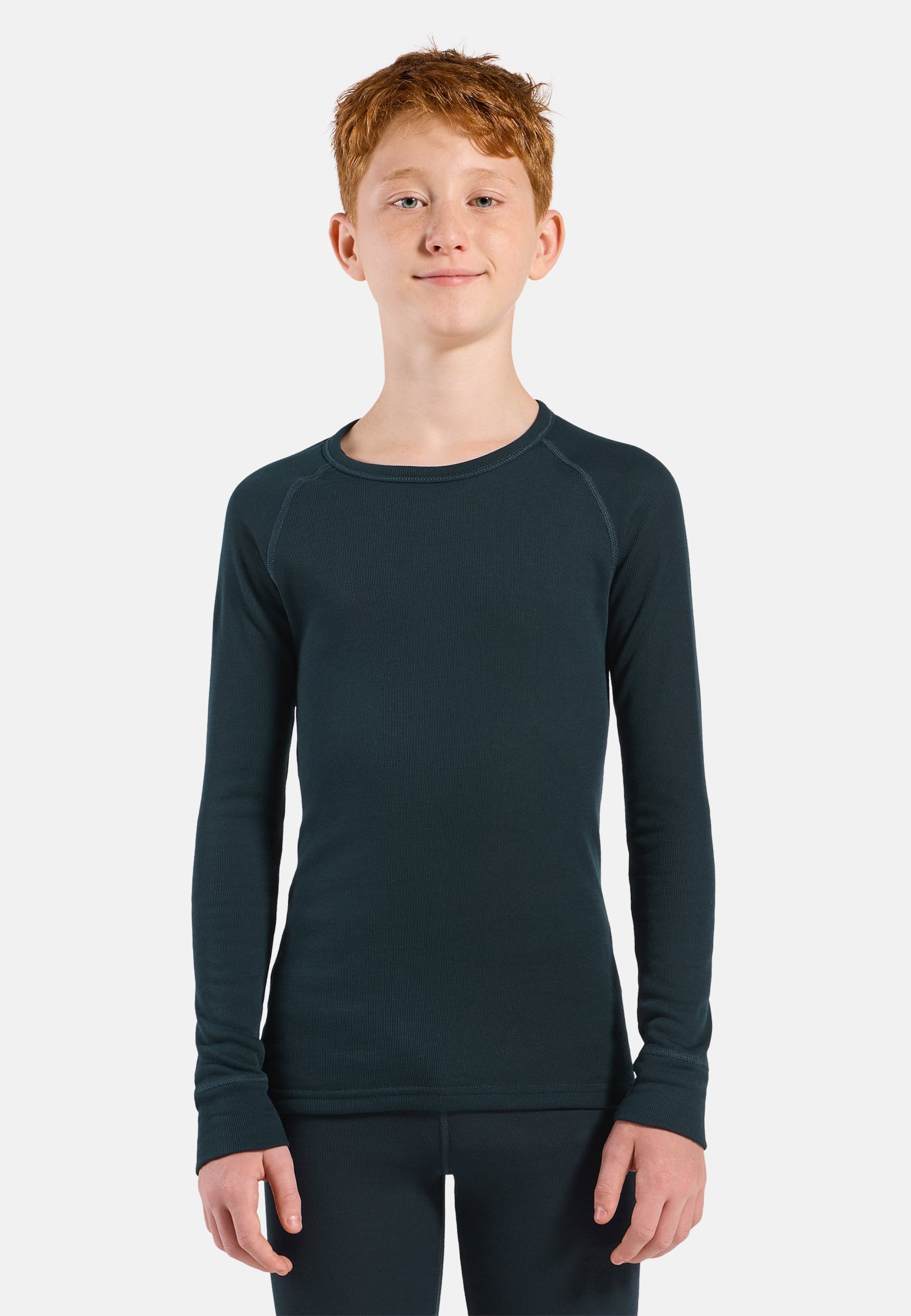 Odlo Active Warm Base-Layer-Shirt für Kinder, 104, blau