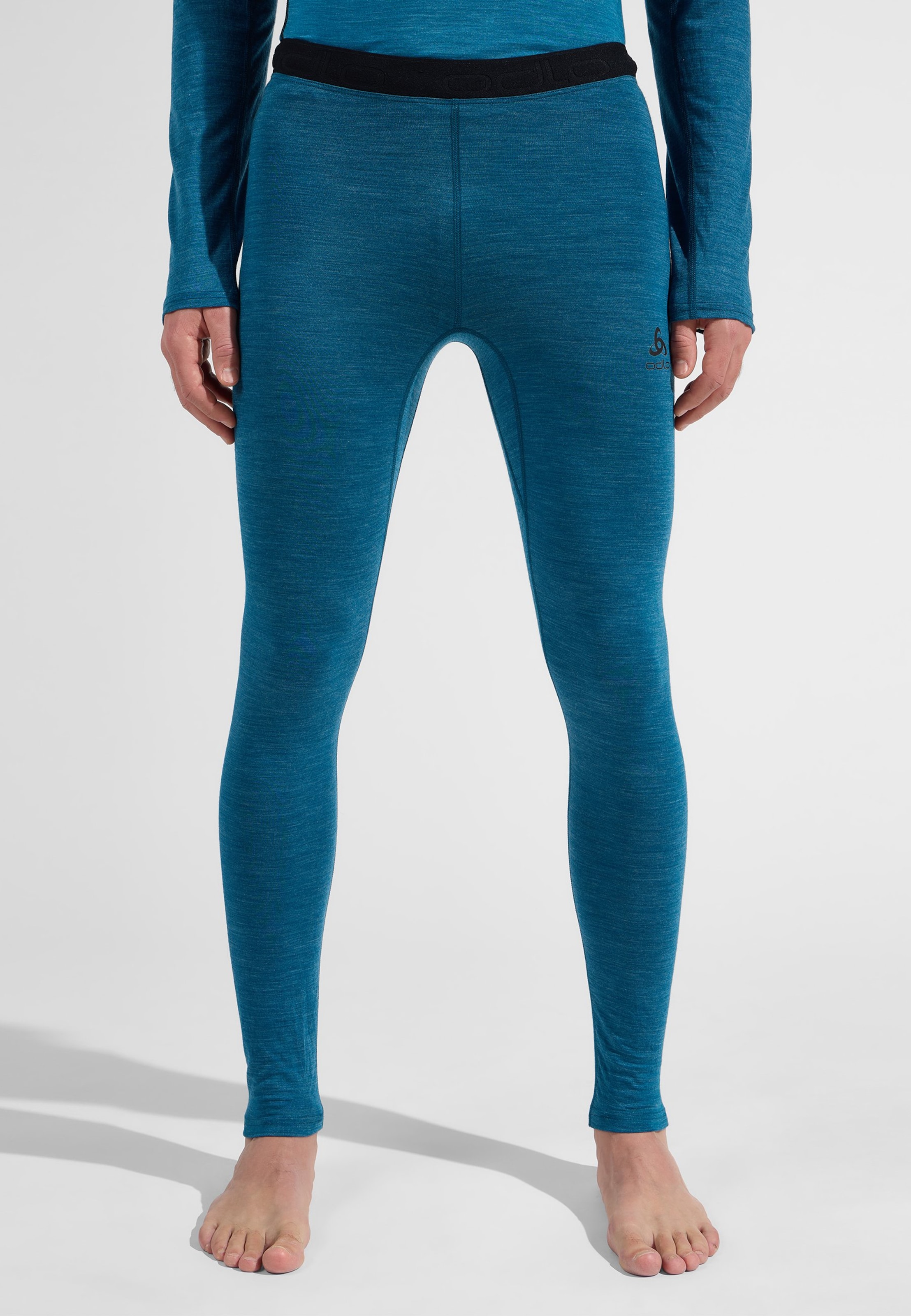 Odlo Natural Performance Wool 130 Base Layer Tights für Herren, S, blau