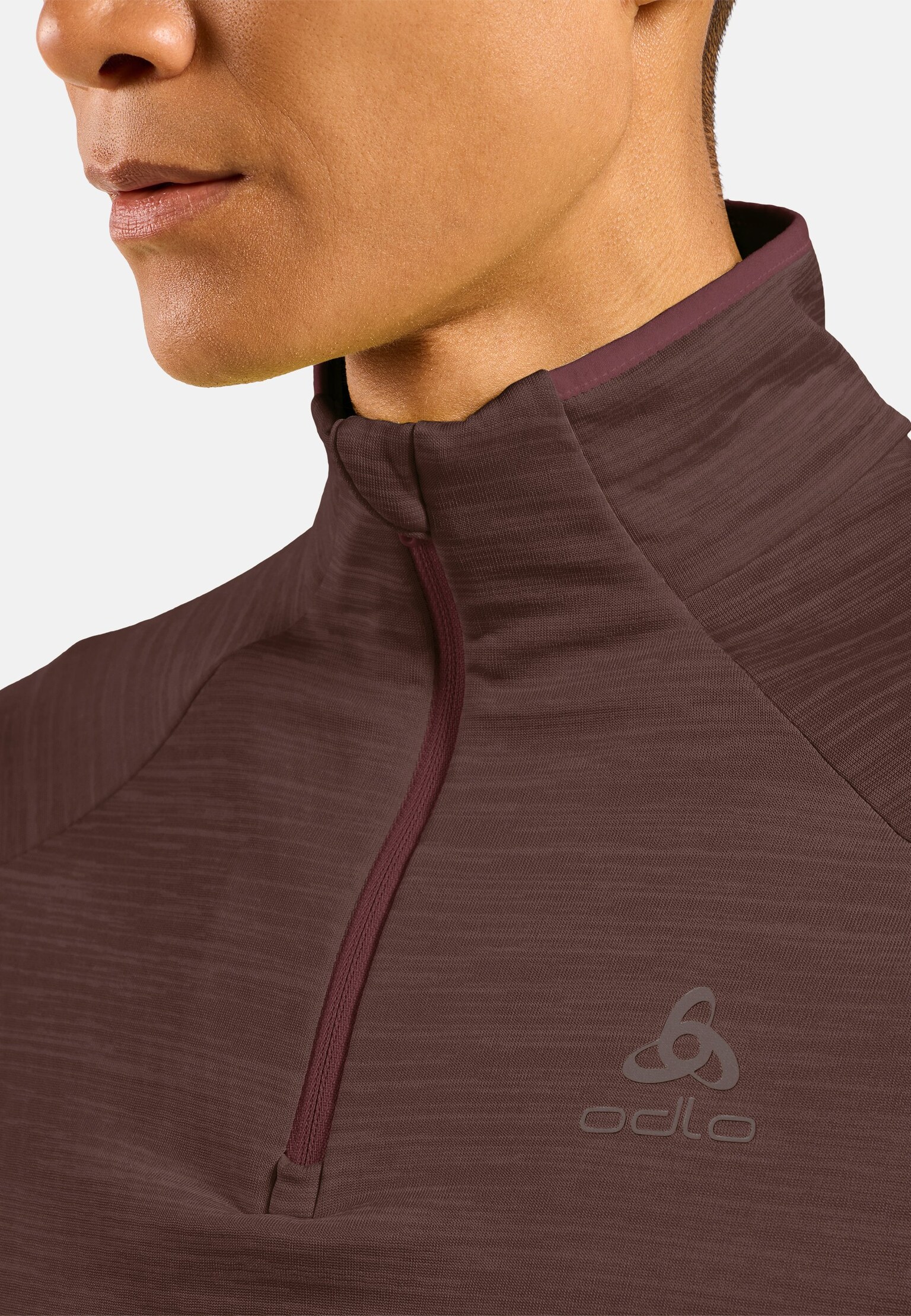 Mid layer a manica lunga con mezza zip Run Easy da uomo