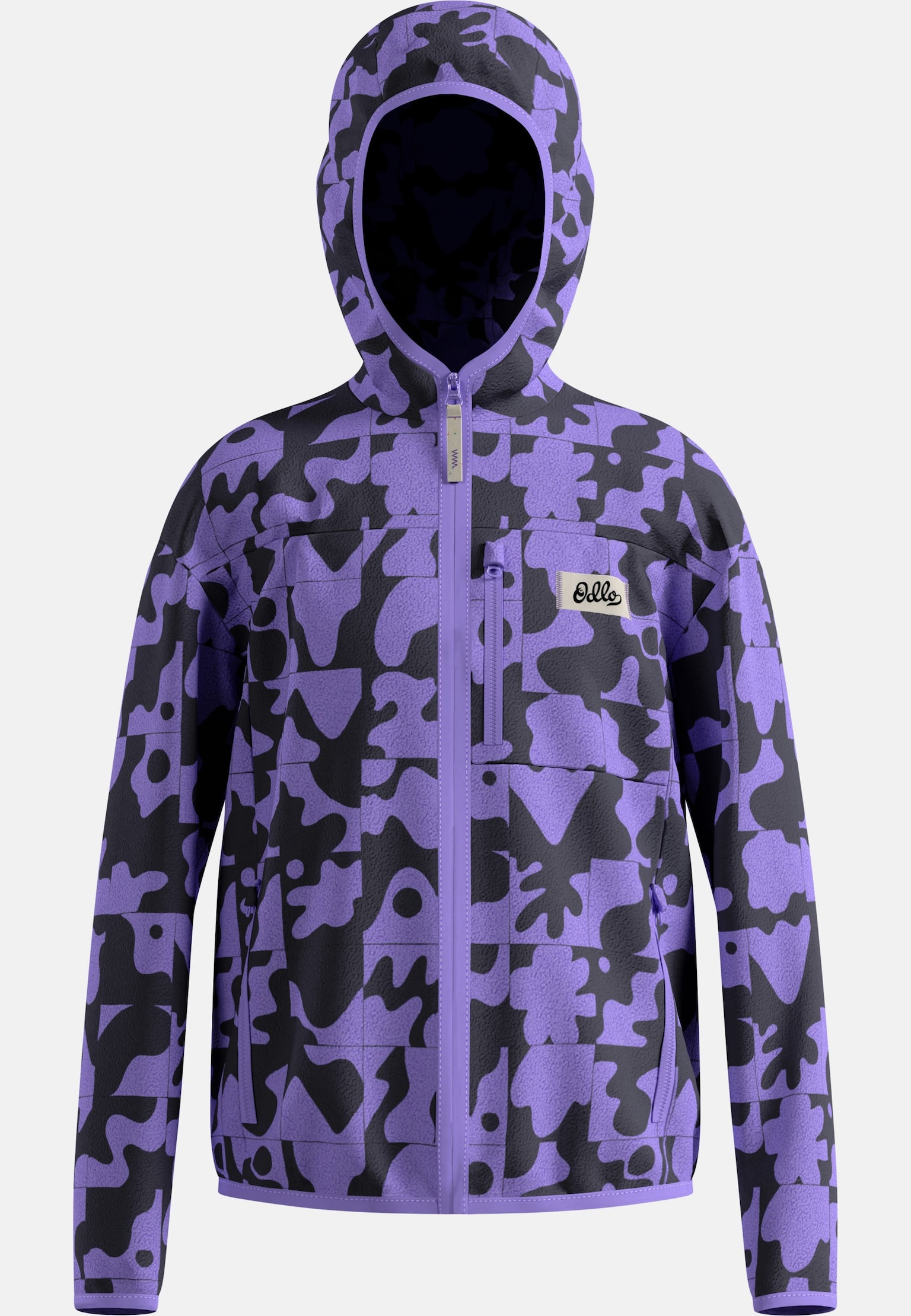 Adventurer Fleecejacke mit Kapuze und Print