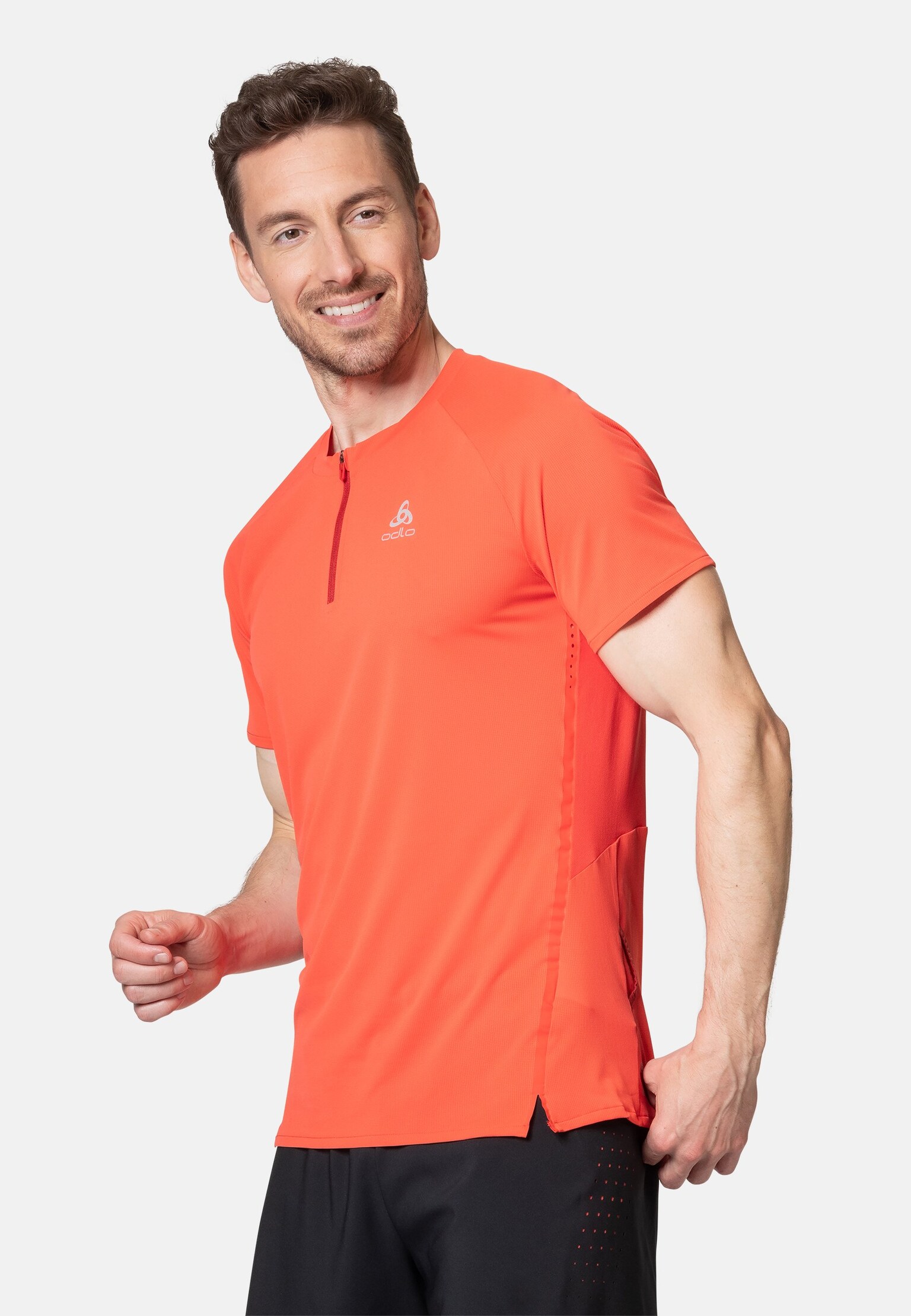 T-shirt running X-Alp a mezza zip