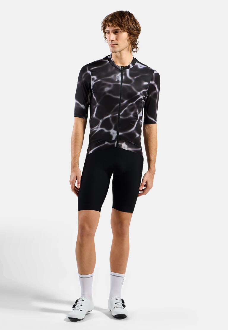The Zeroweight Pro Chill-Tec full-zip print cycling jersey