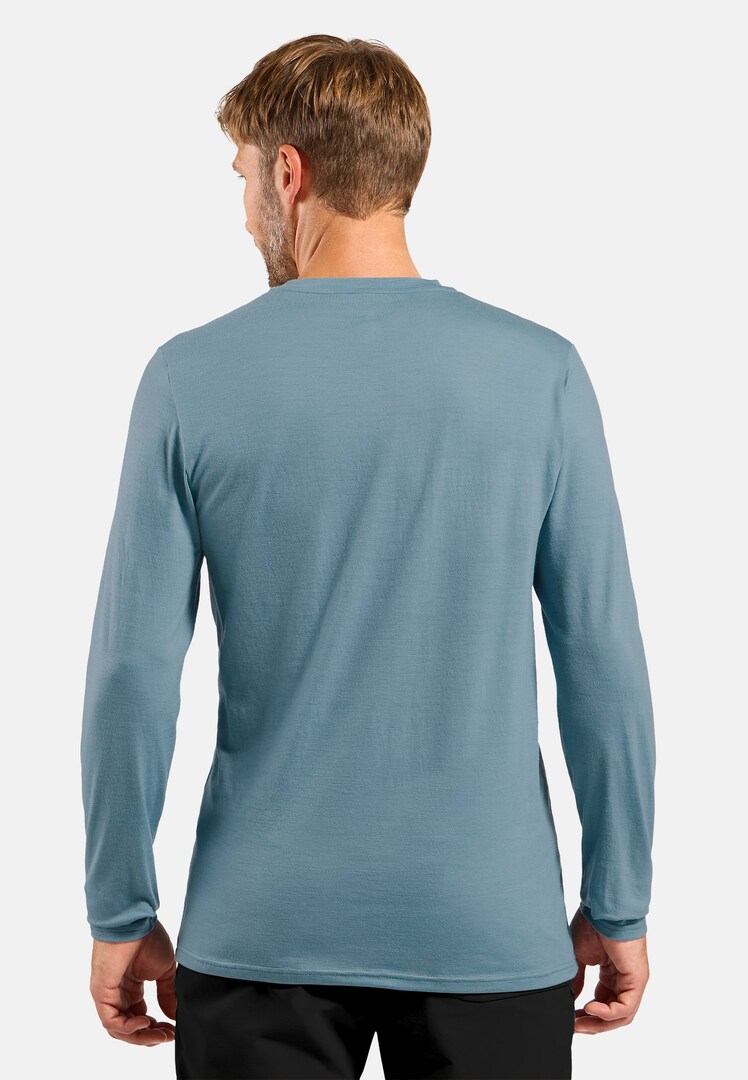 Merino 200 Pocket Long-Sleeve T-Shirt in provincial blue | Odlo