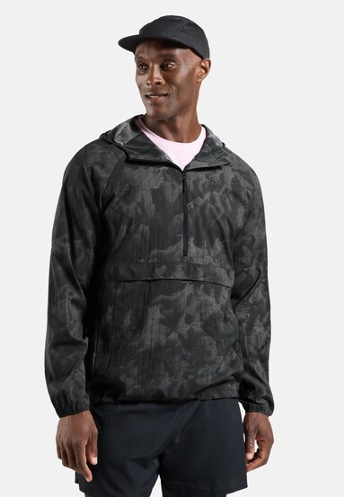 Giacca anorak da running Zeroweight con cappuccio e stampa hyper