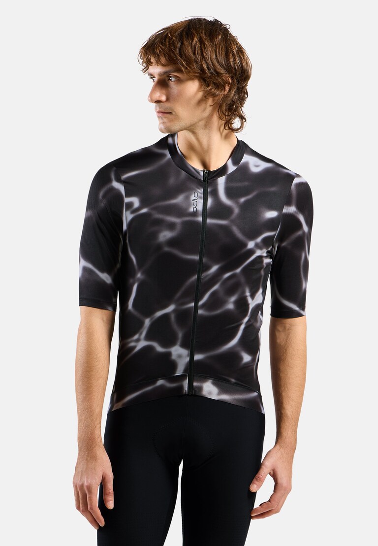 The Zeroweight Pro Chill-Tec full-zip print cycling jersey
