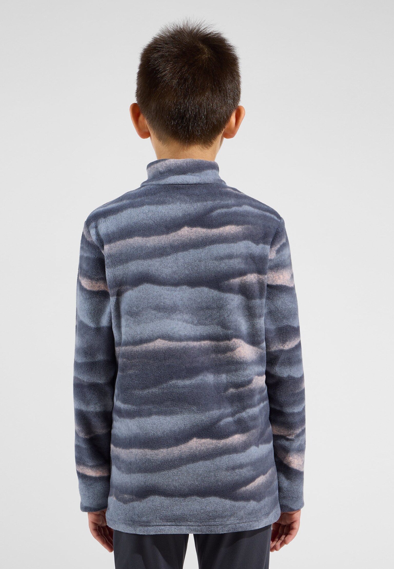 The Roy kids' graphic half-zip mid layer